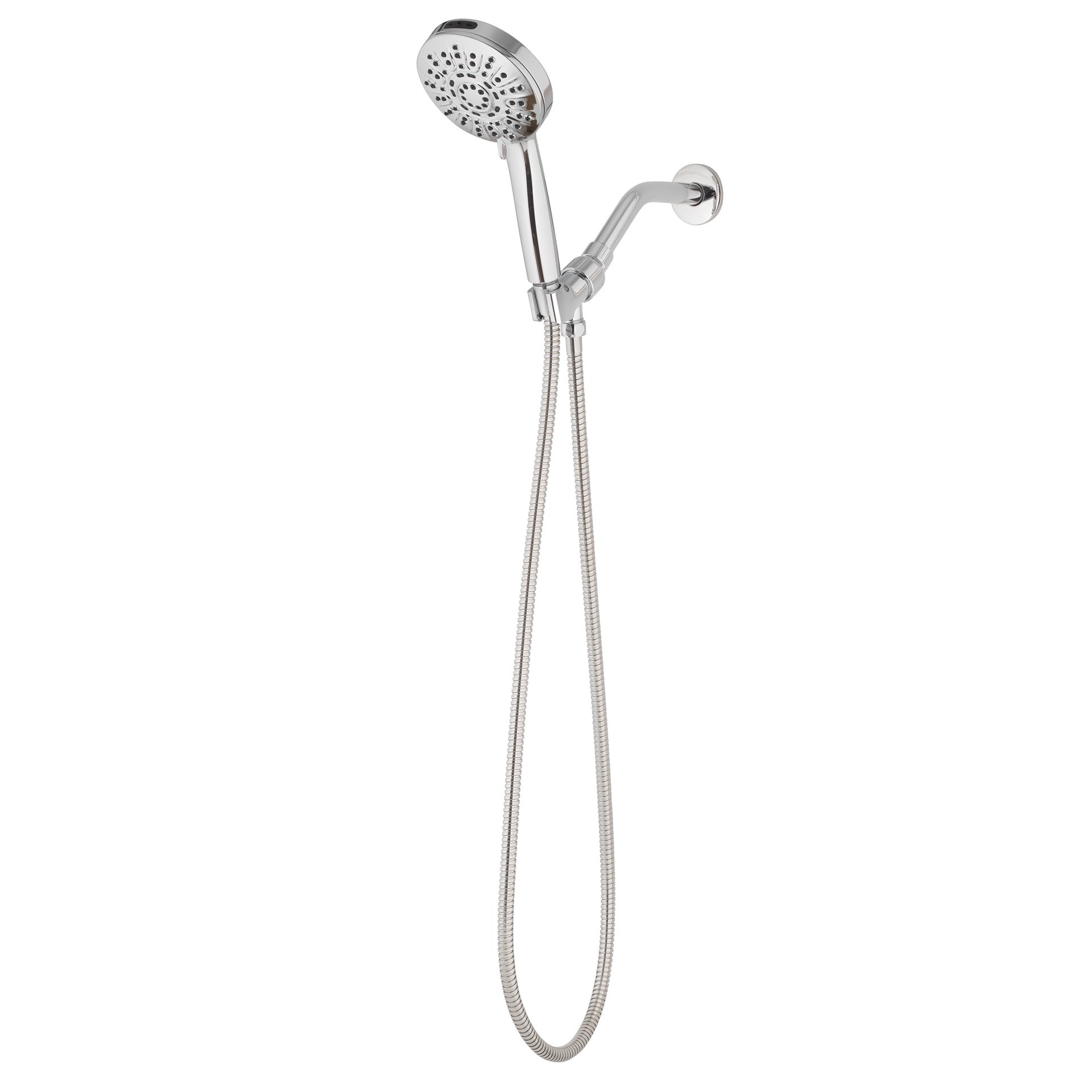 slide 3 of 6, allen + roth Nevis 6 -Spray Chrome 4-in Round Handheld Shower Head 1.8 GPM, 1 ct