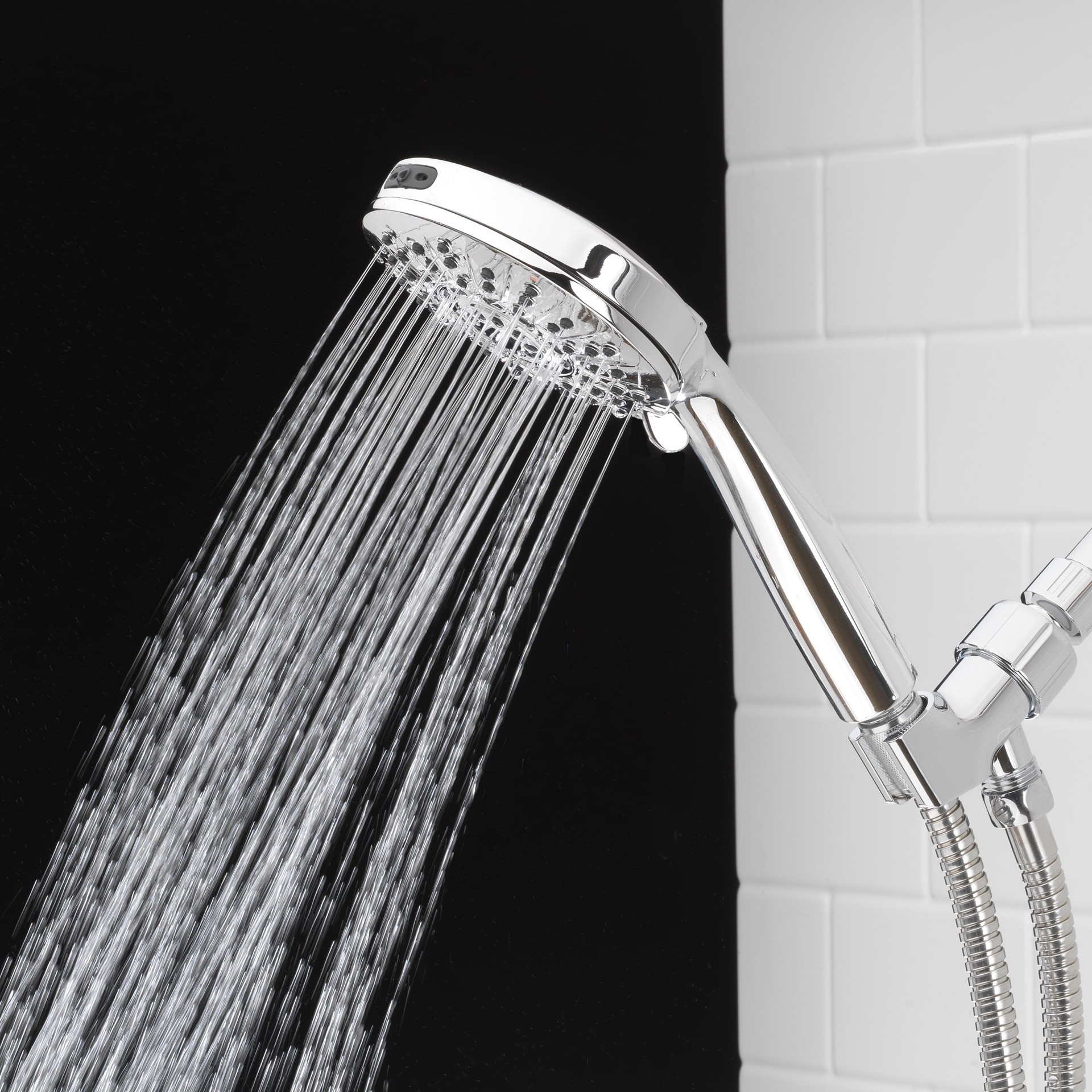slide 6 of 6, allen + roth Nevis 6 -Spray Chrome 4-in Round Handheld Shower Head 1.8 GPM, 1 ct