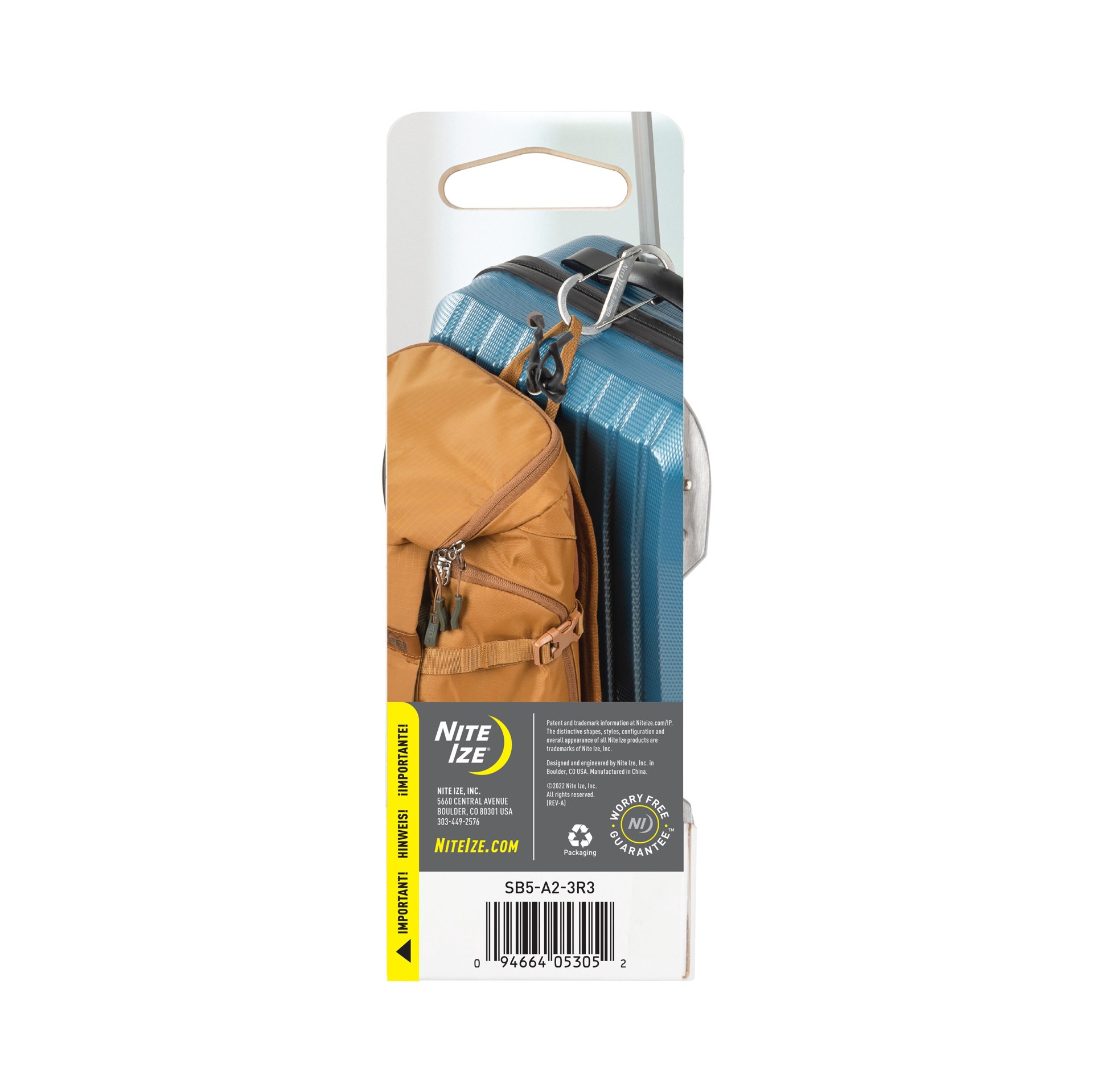 slide 2 of 6, Nite Ize 3 -Pack 4.41-in Double Wire Carabiner, 1 ct