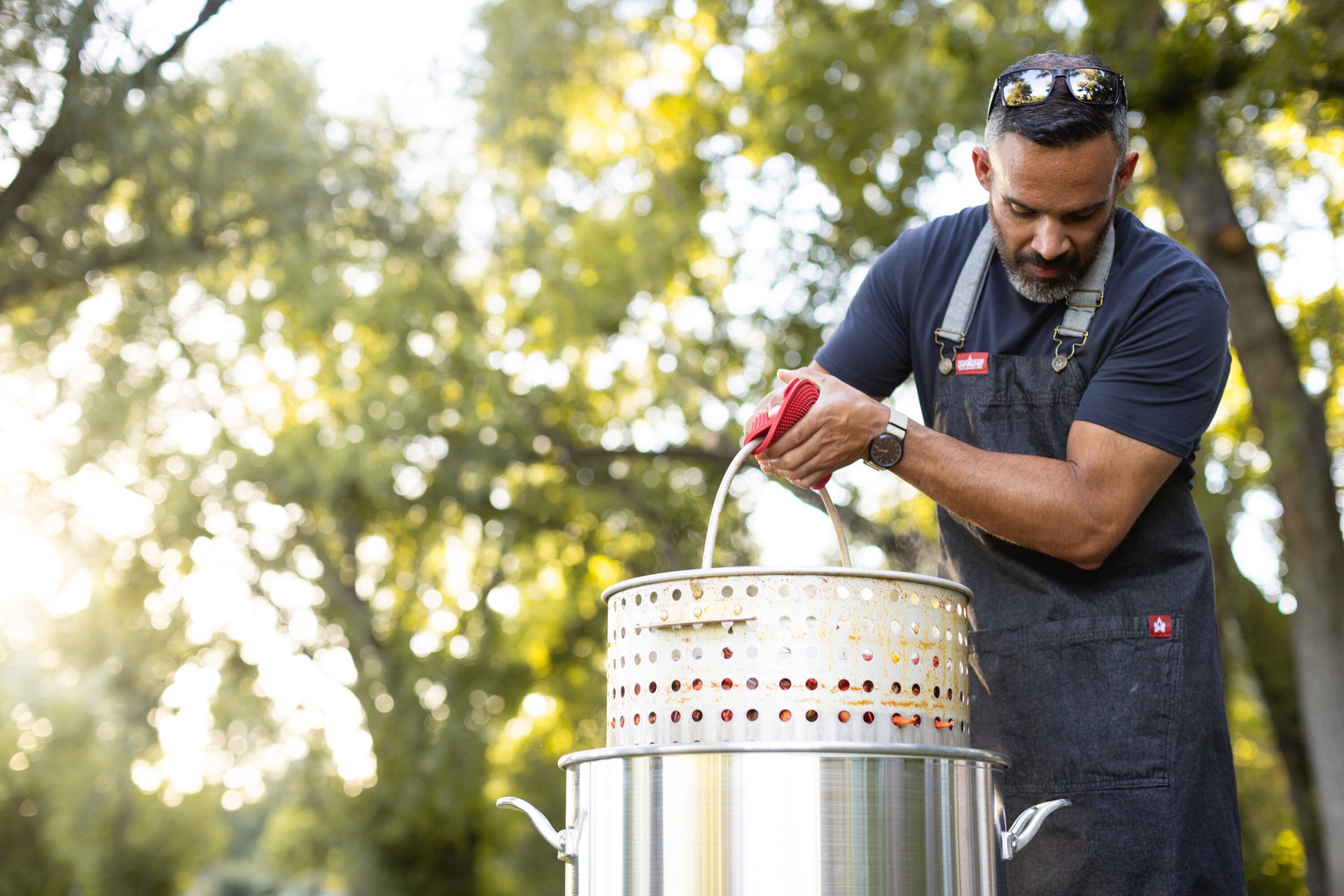 slide 2 of 6, Camp Chef 80-qt Boil Pot with 1 -Burner Propane Electronic Stainless steel Jet cooker, 1 ct