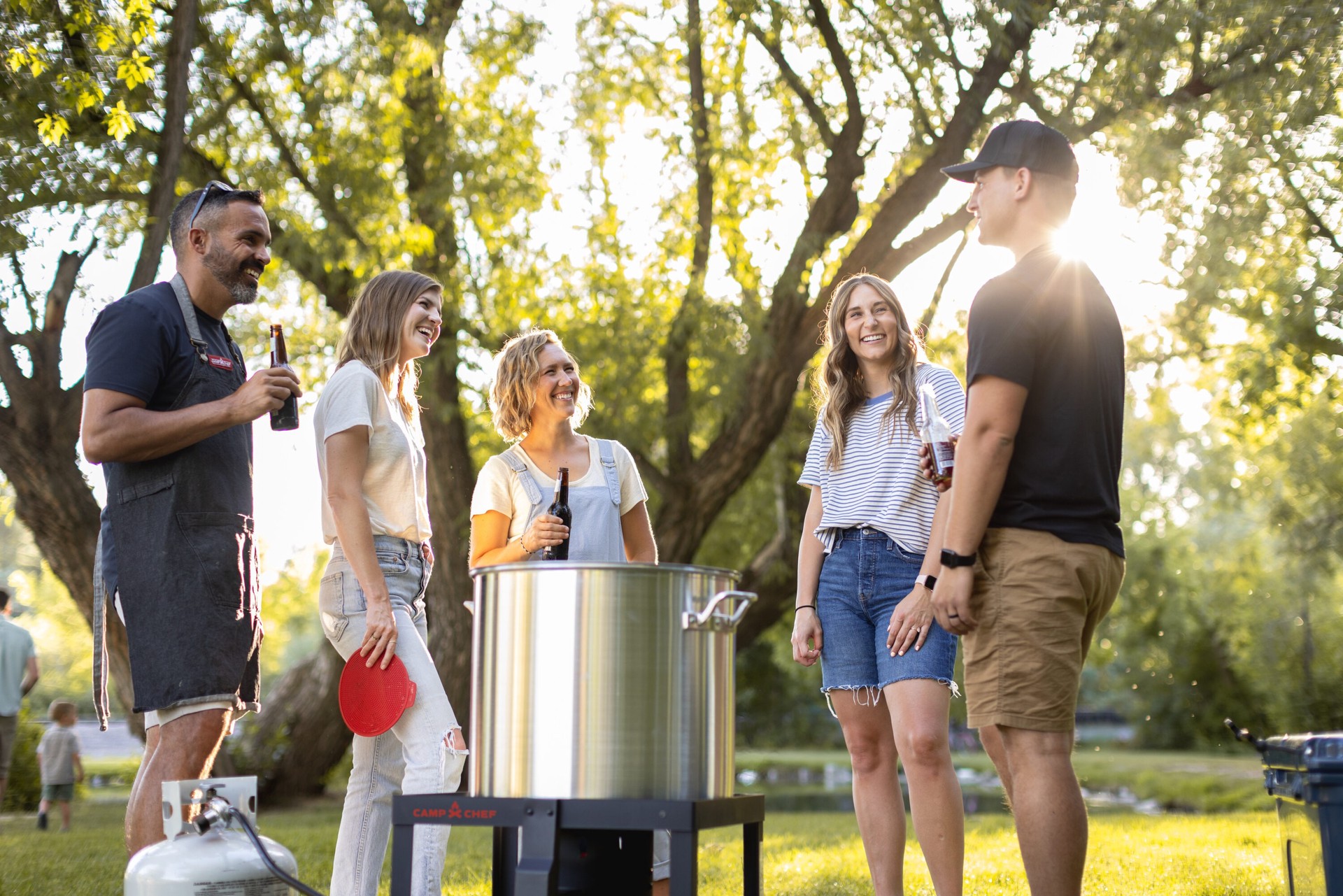 slide 2 of 6, Camp Chef 60-qt Boil Pot with 1 -Burner Propane Electronic Stainless steel Jet cooker, 1 ct