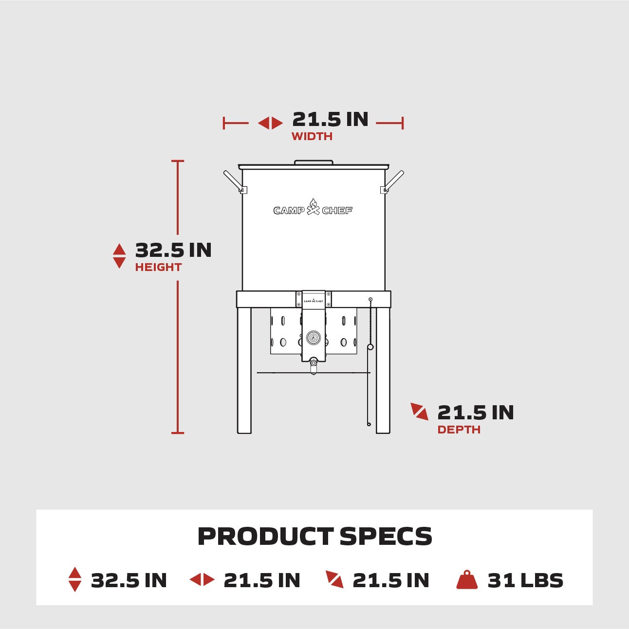 slide 4 of 6, Camp Chef 60-qt Boil Pot with 1 -Burner Propane Electronic Stainless steel Jet cooker, 1 ct
