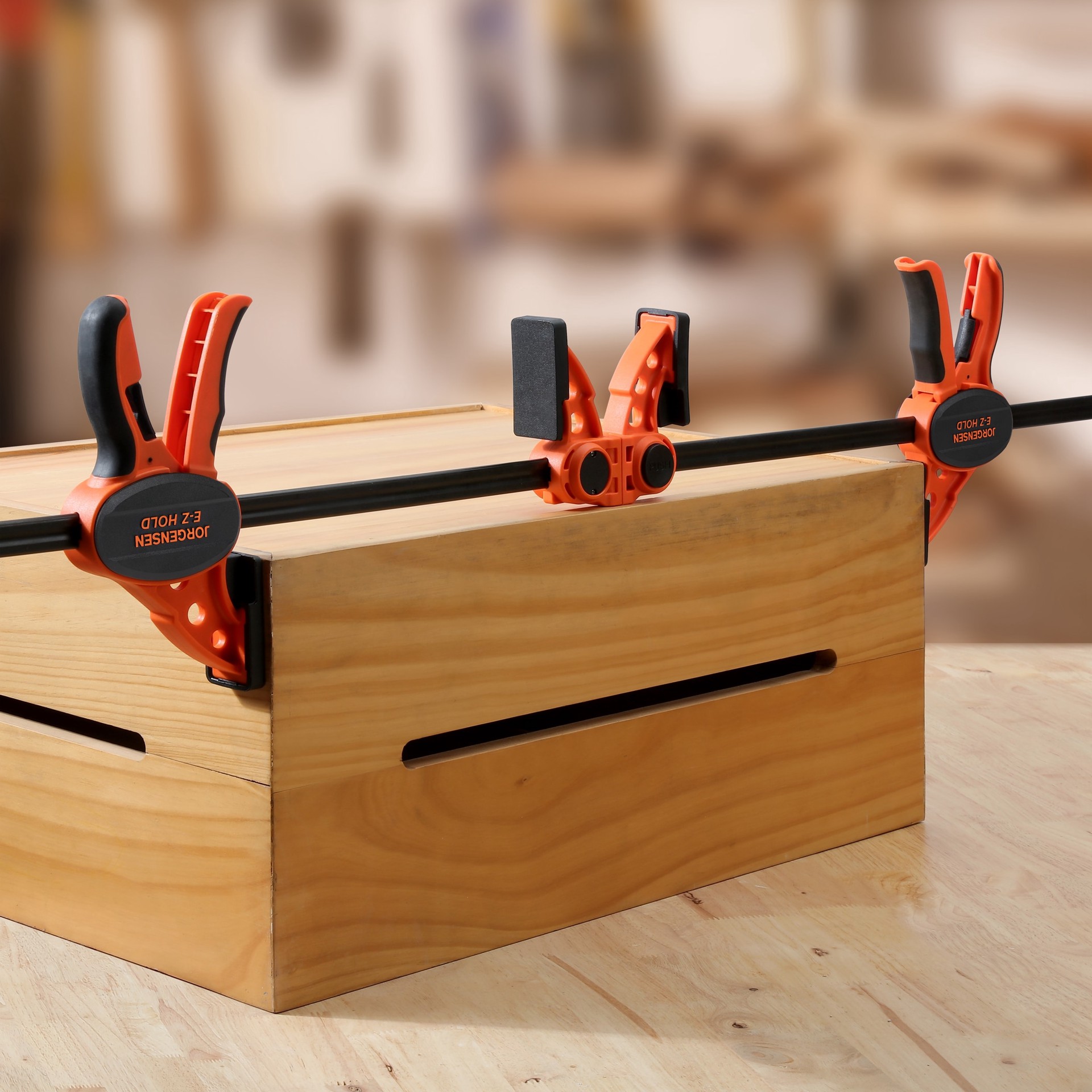 slide 5 of 6, Jorgensen E-Z Hold 36-in 300lb 300-lb Trigger Clamp, 1 ct