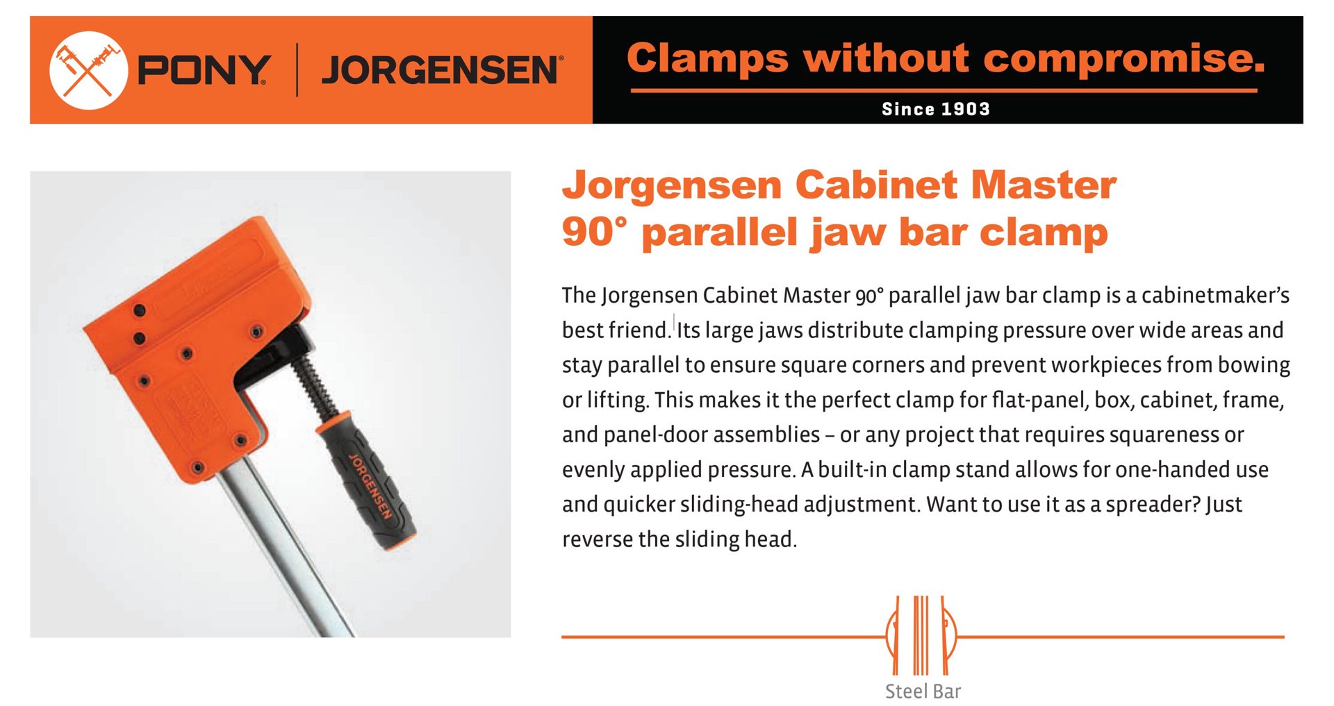 slide 6 of 6, Jorgensen 2 -Pack 6-in E-Z Hold 150-lb Trigger Clamp, 1 ct