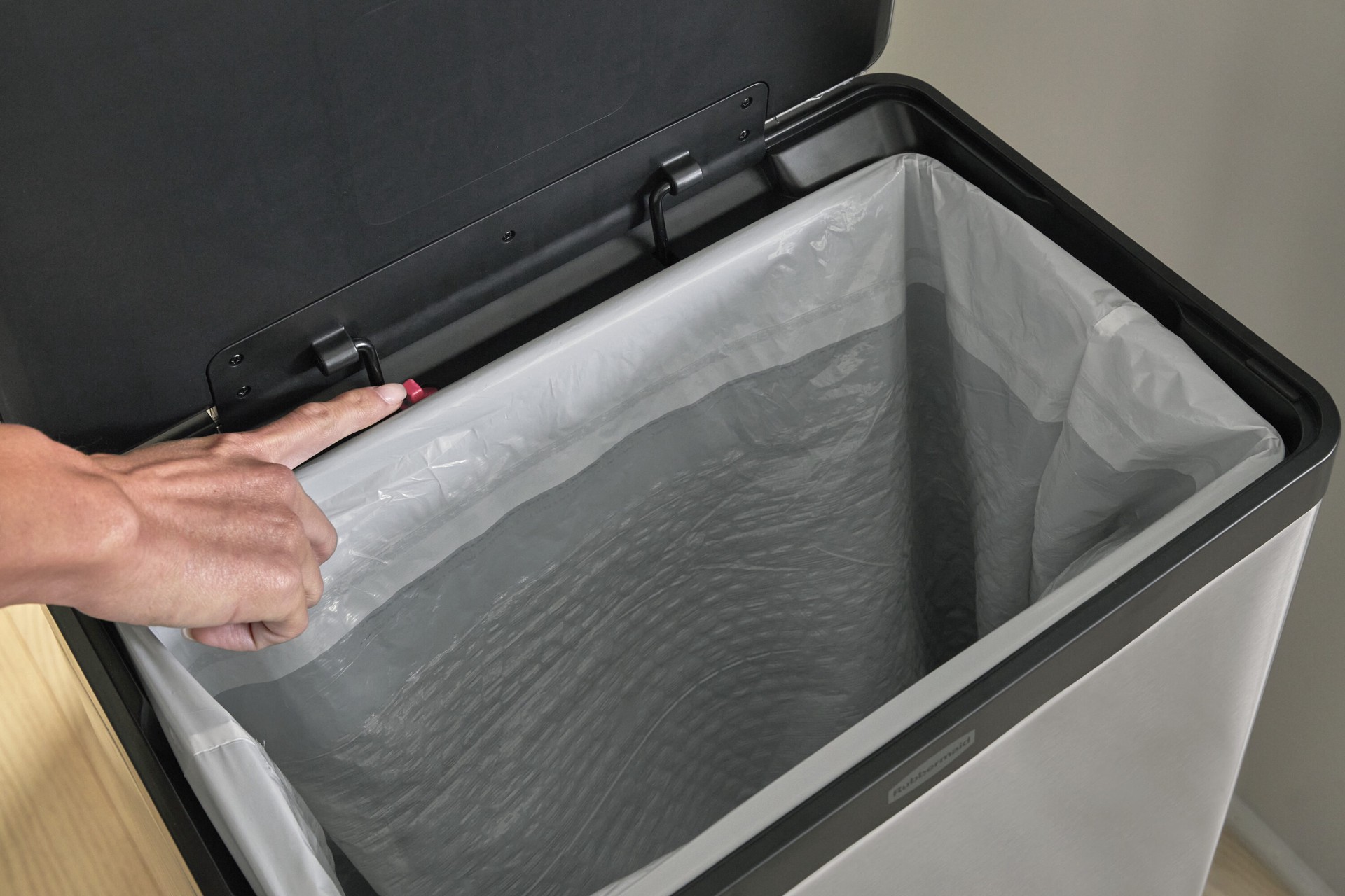 slide 3 of 6, Rubbermaid 12 Gallon Silver Metal Indoor Kitchen Step Trash Can, 1 ct