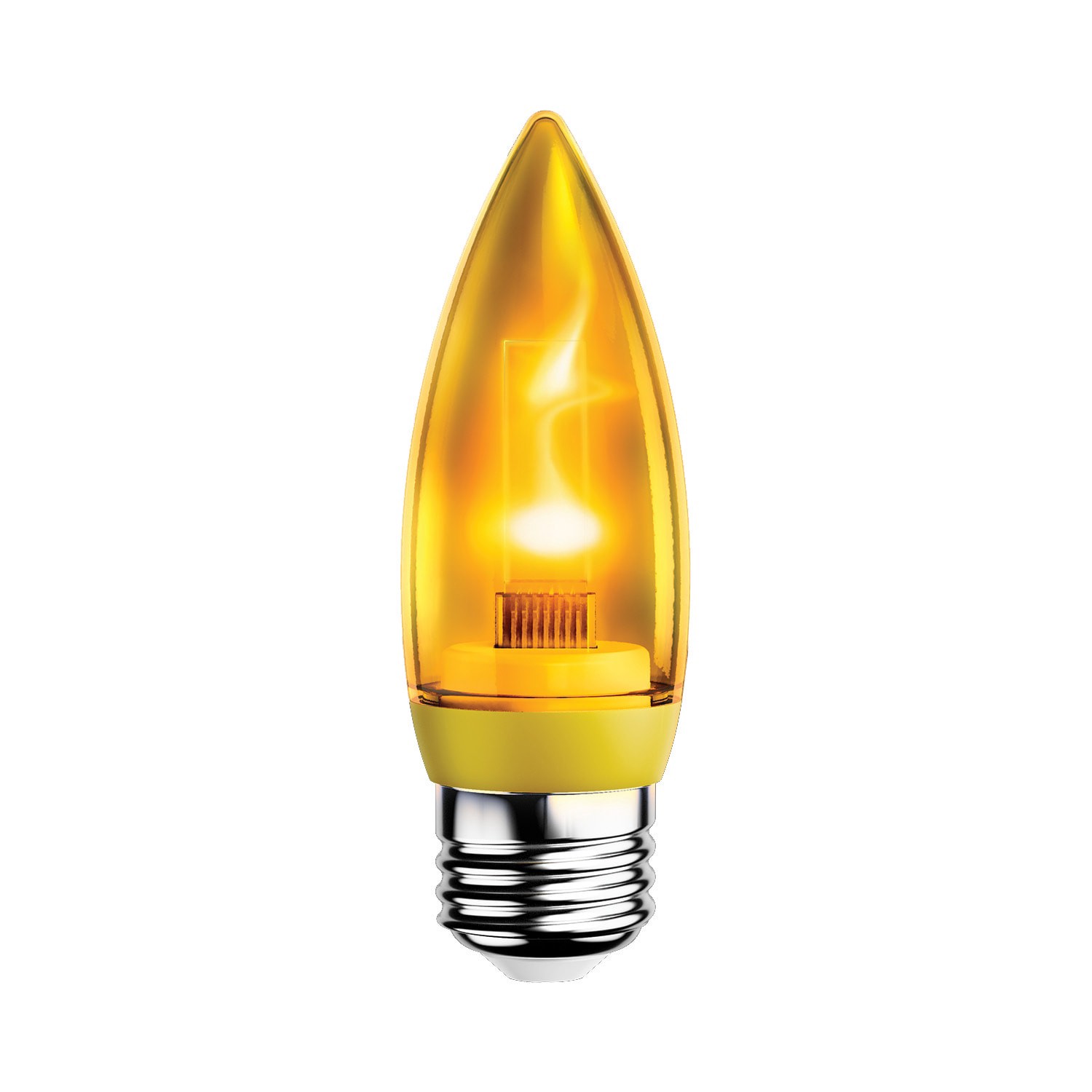 slide 3 of 6, GE Flame Bulb 1 -Watt EQ B11 Warm candlelight Medium base (E-26) LED Decorative Light Bulb, 1 ct