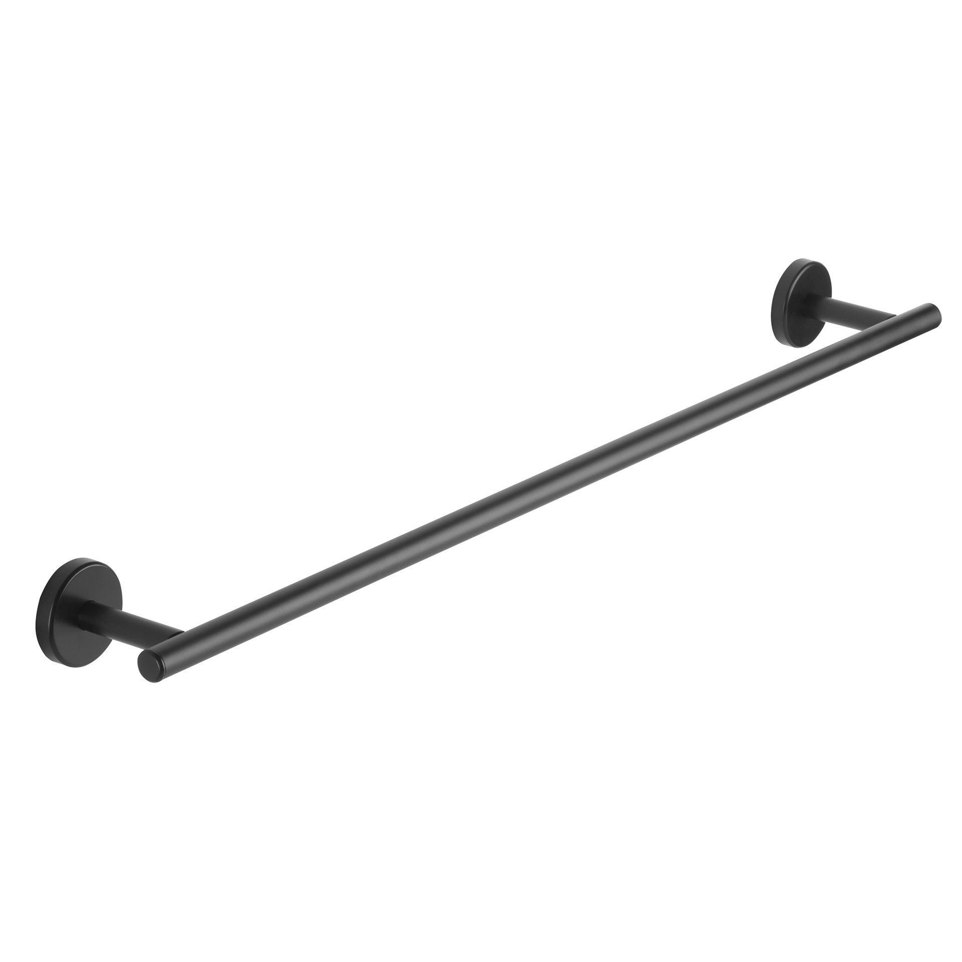 slide 5 of 6, allen + roth Harlow 24-in Matte Black Wall mount Single Towel Bar, 1 ct