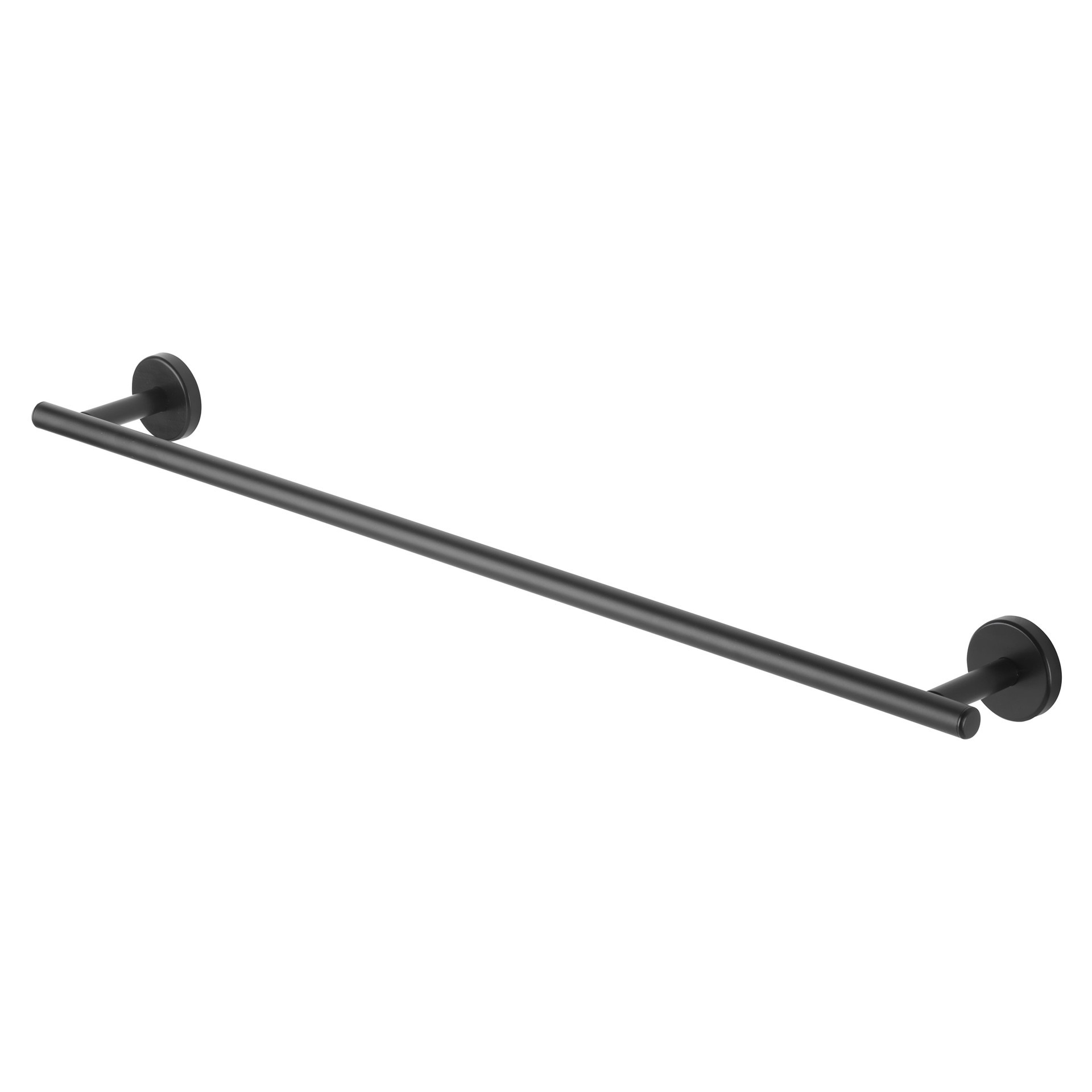 slide 1 of 6, allen + roth Harlow 24-in Matte Black Wall mount Single Towel Bar, 1 ct