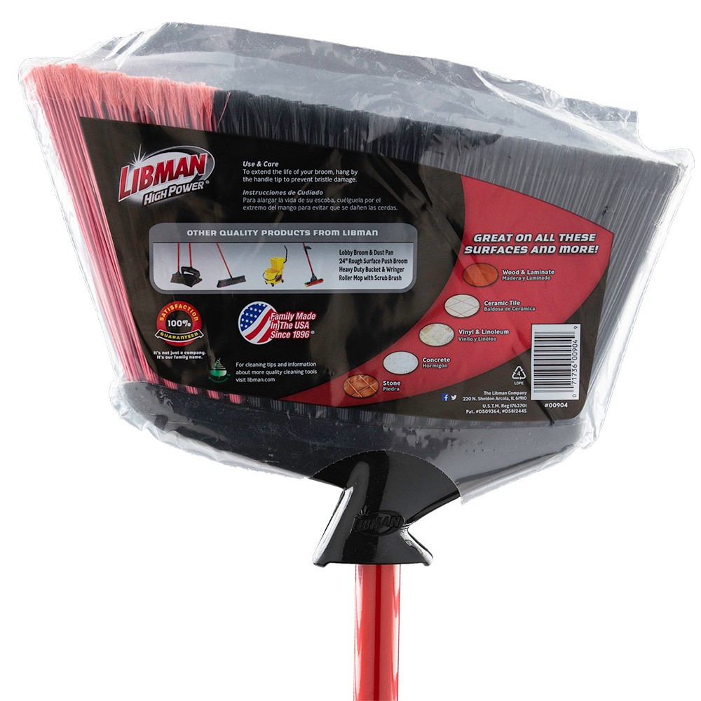 slide 3 of 6, Libman 14-in Poly fiber Multi-surface Angle Upright Broom, 1 ct