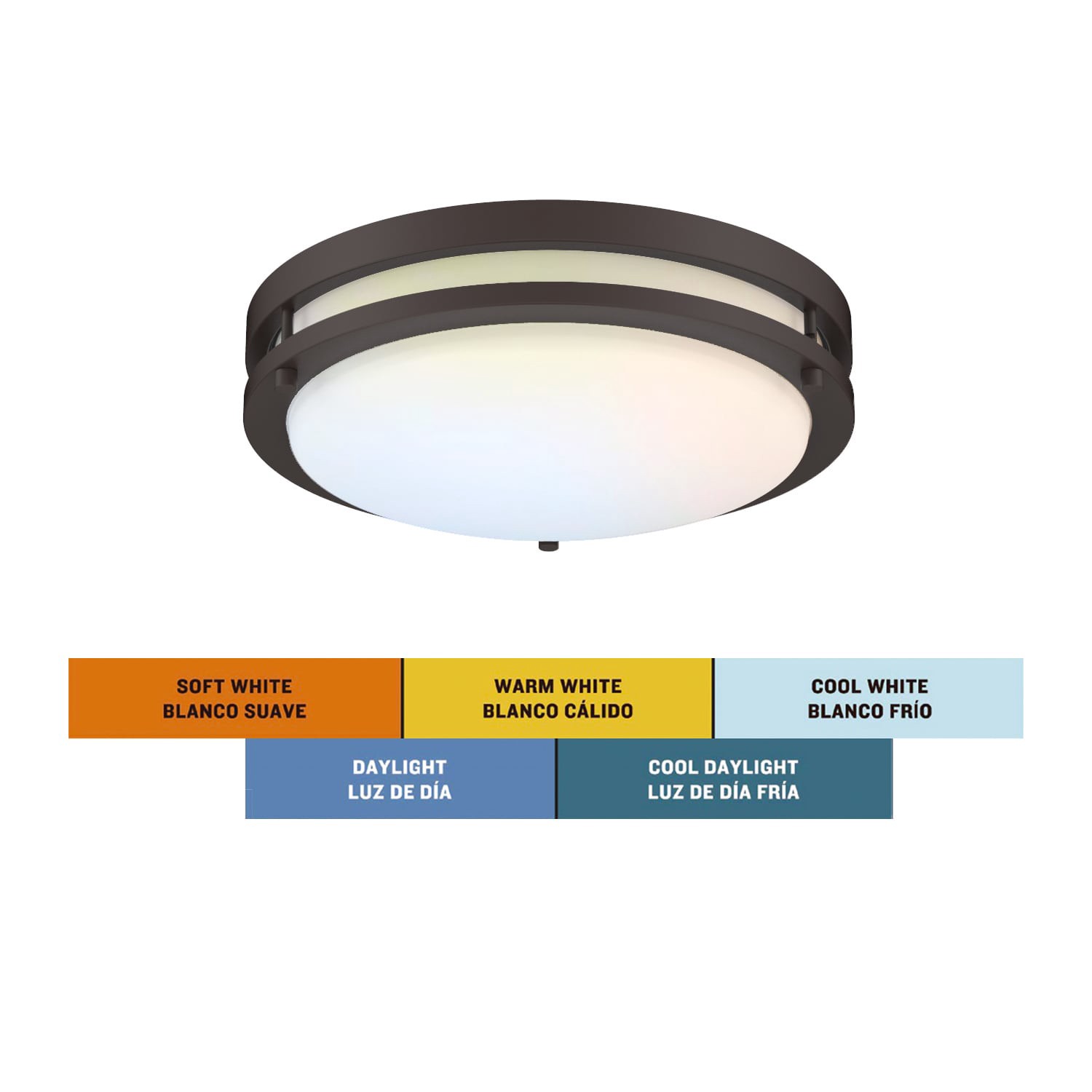 slide 3 of 6, Project Source 1 -Light 11-in Satin Nickel Integrated LED Flush Mount Light, 1 ct
