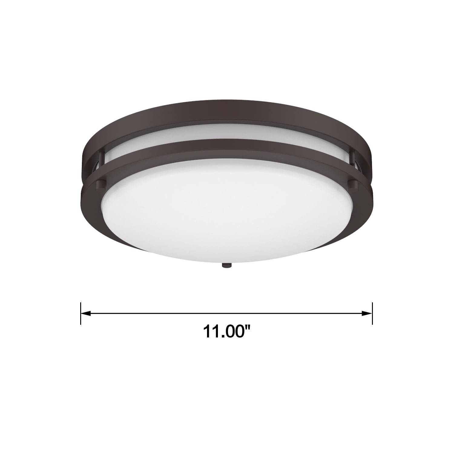 slide 4 of 6, Project Source 1 -Light 11-in Satin Nickel Integrated LED Flush Mount Light, 1 ct