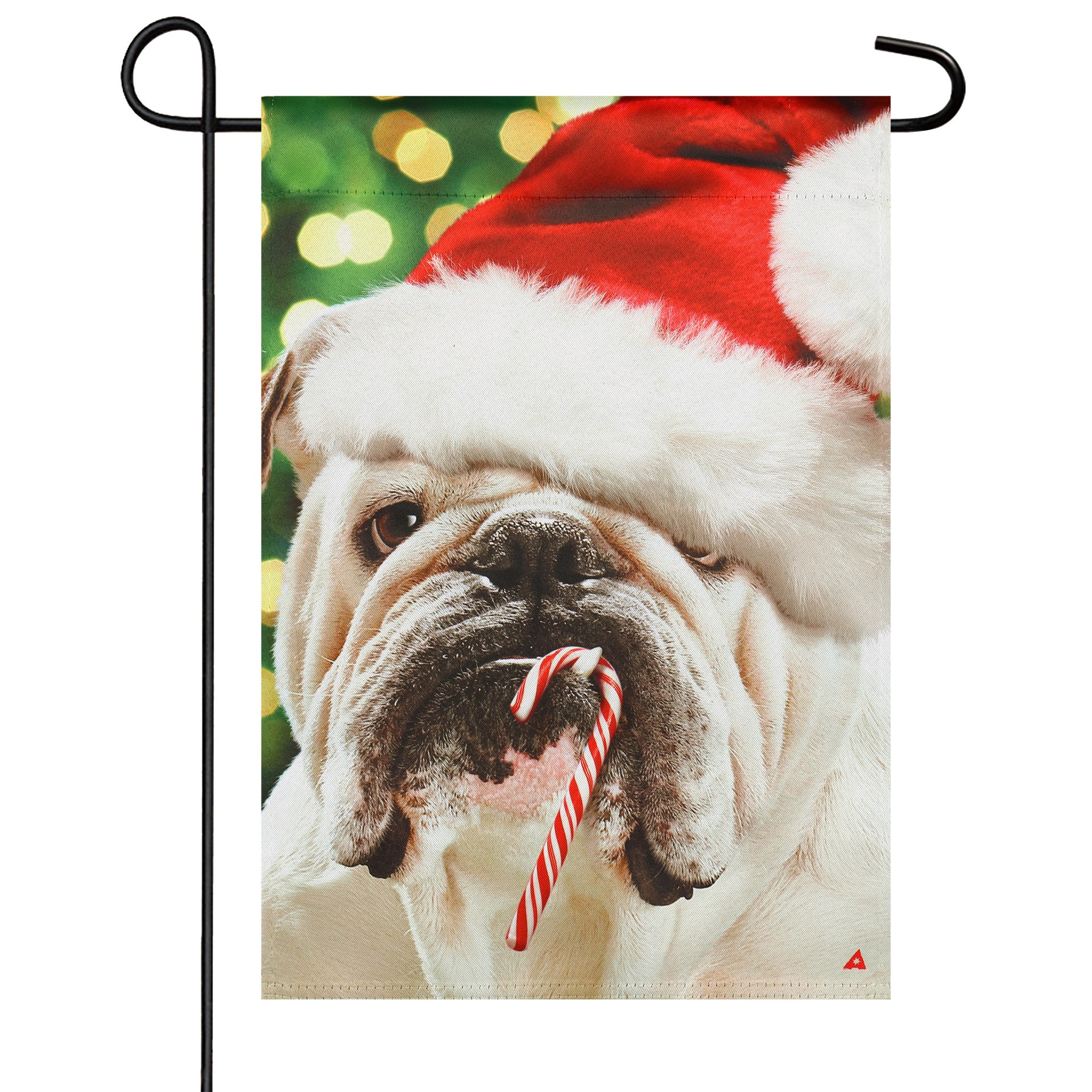 slide 3 of 4, Style Selections 1.04-ft W x 1.5-ft H Holiday Embroidered Flag, 1 ct