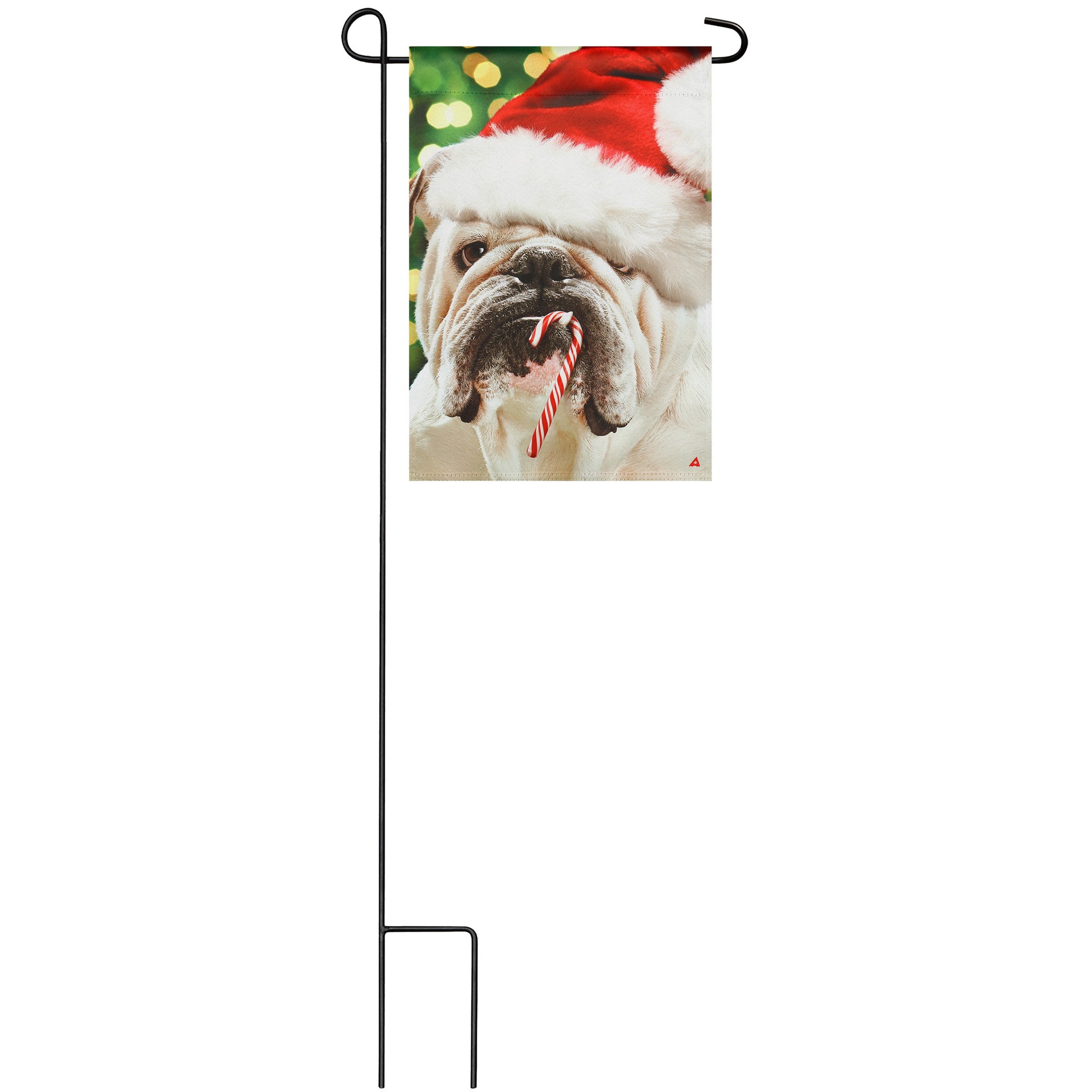 slide 4 of 4, Style Selections 1.04-ft W x 1.5-ft H Holiday Embroidered Flag, 1 ct