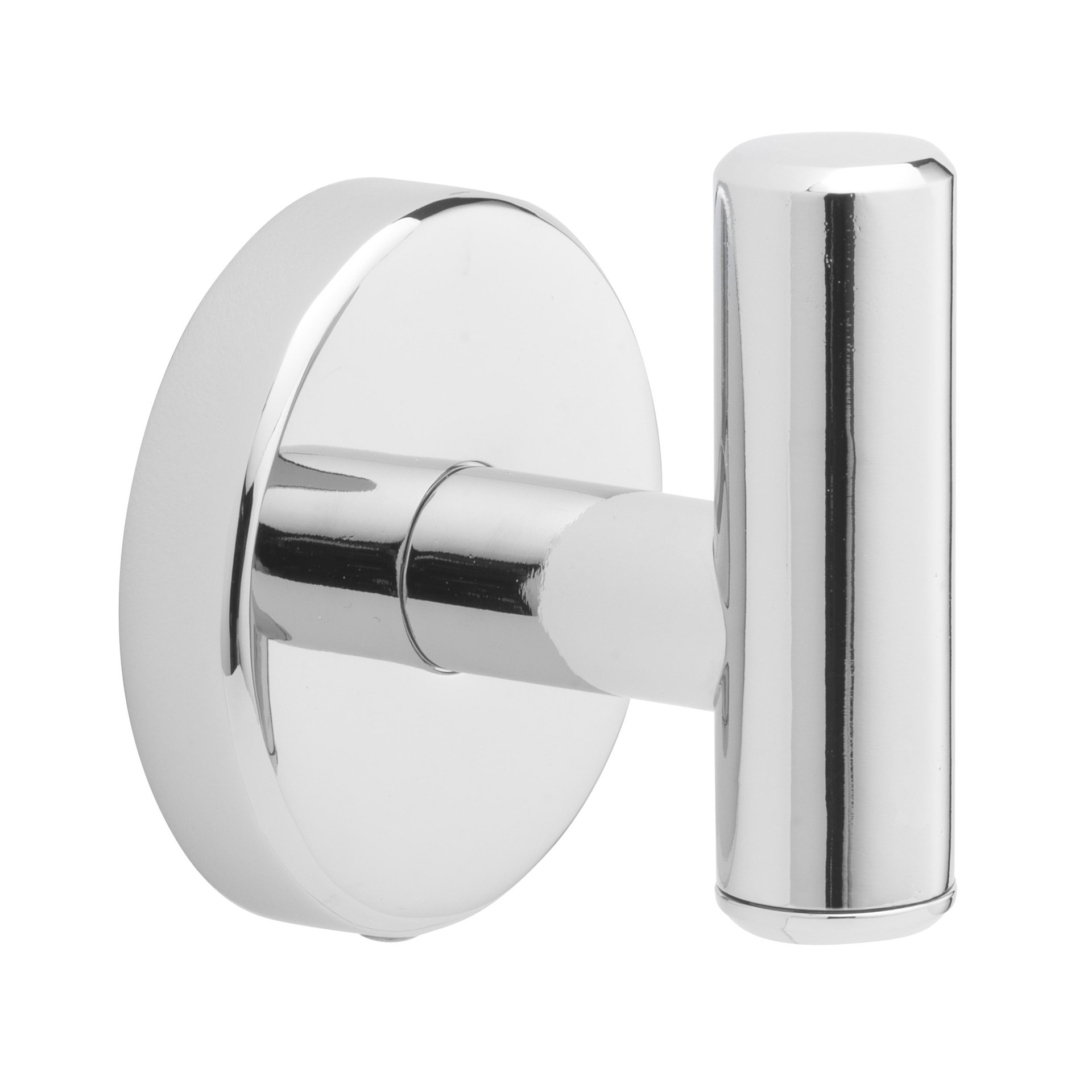 slide 5 of 6, allen + roth Harlow Polished Chrome Single -Hook Wall mount Towel Hook, 1 ct