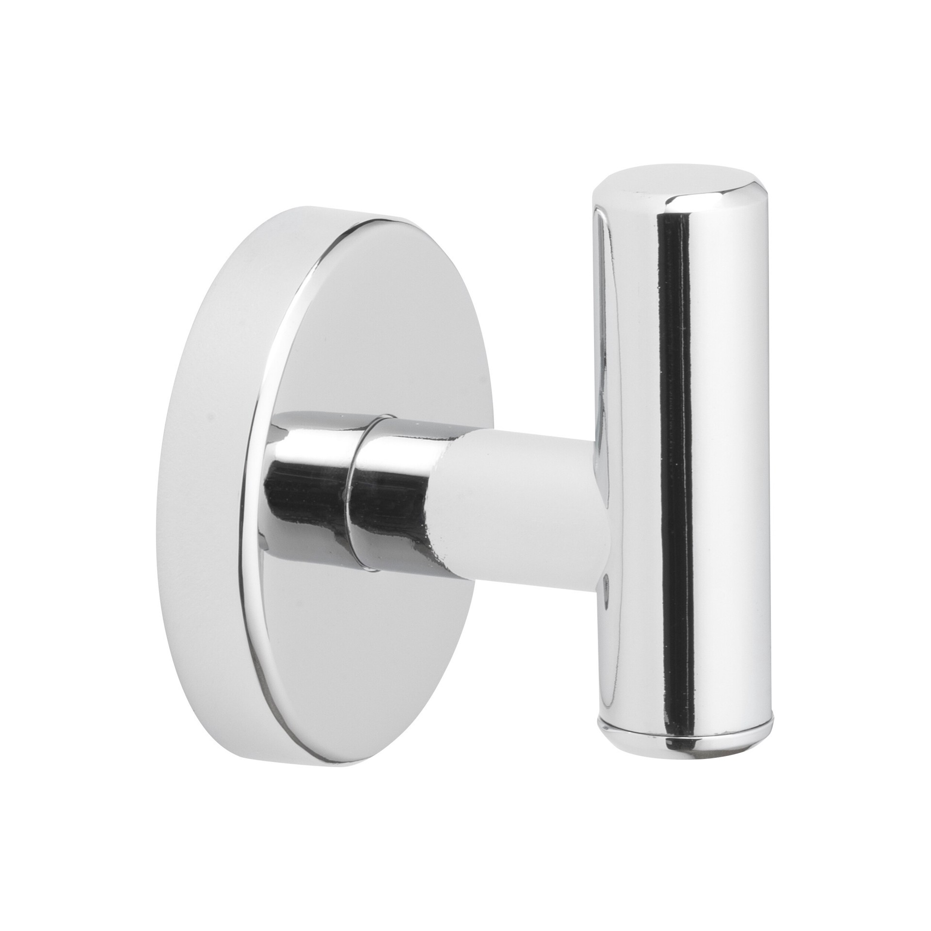 slide 4 of 6, allen + roth Harlow Polished Chrome Single -Hook Wall mount Towel Hook, 1 ct