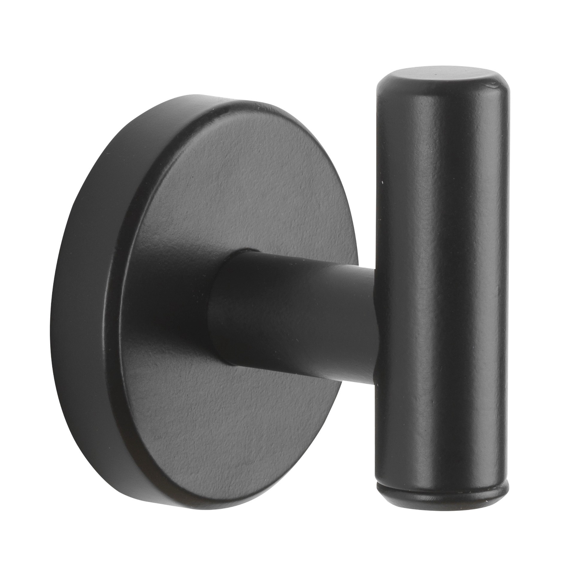 slide 5 of 6, allen + roth Harlow Matte Black Single -Hook Wall mount Towel Hook, 1 ct