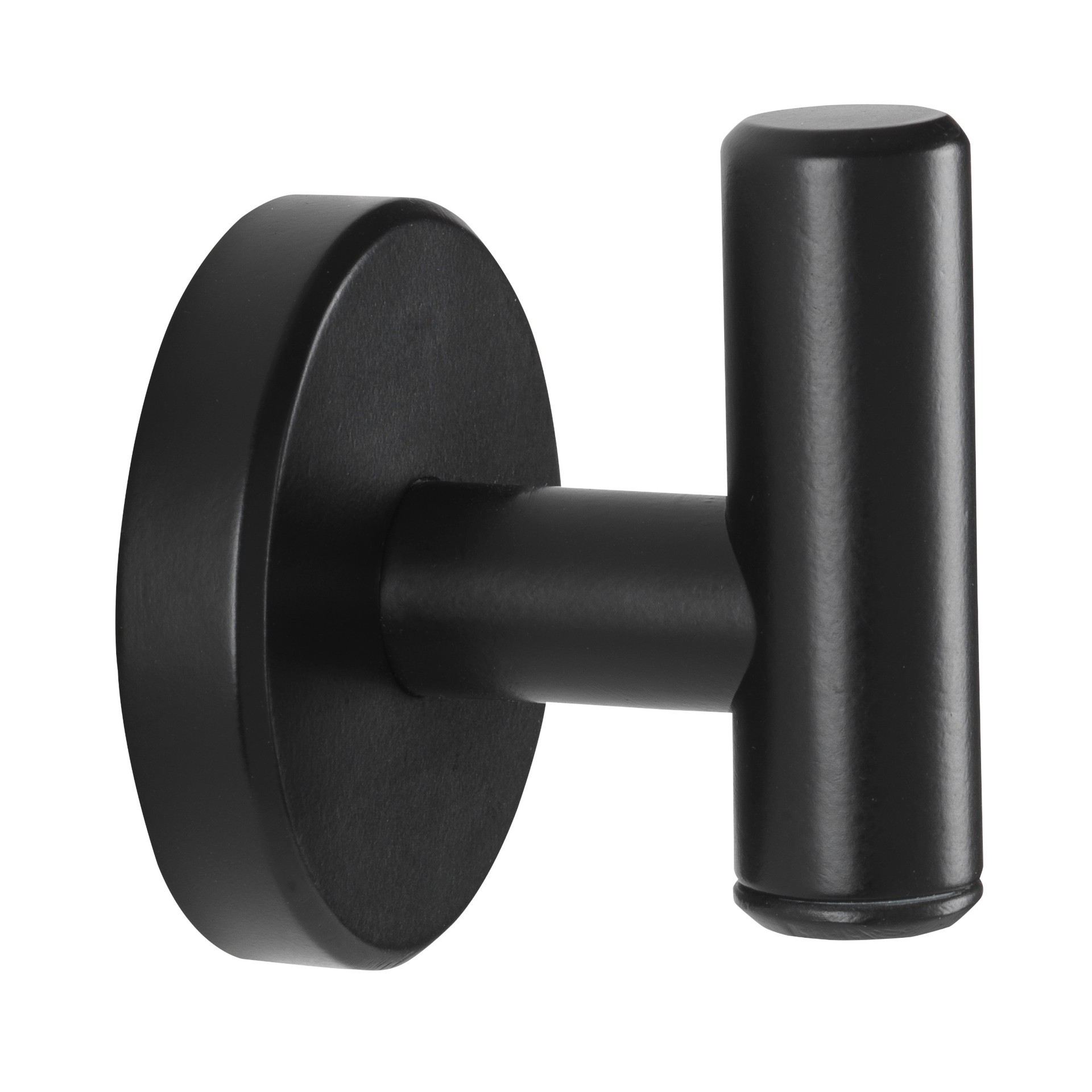 slide 4 of 6, allen + roth Harlow Matte Black Single -Hook Wall mount Towel Hook, 1 ct