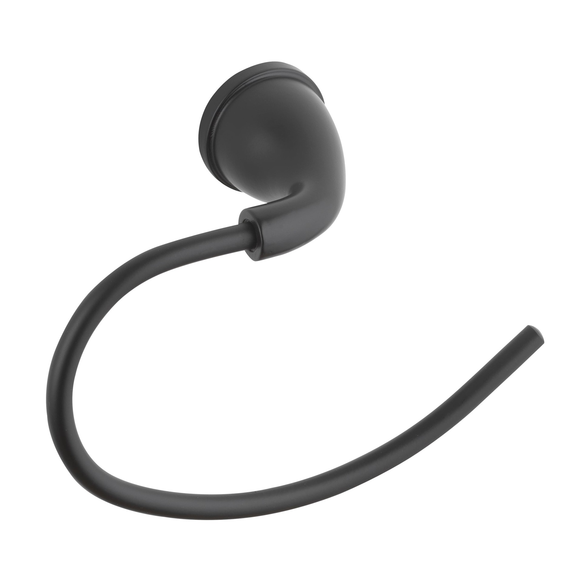 slide 2 of 6, Project Source Dover Matte Black Wall mount Single Towel Ring, 1 ct