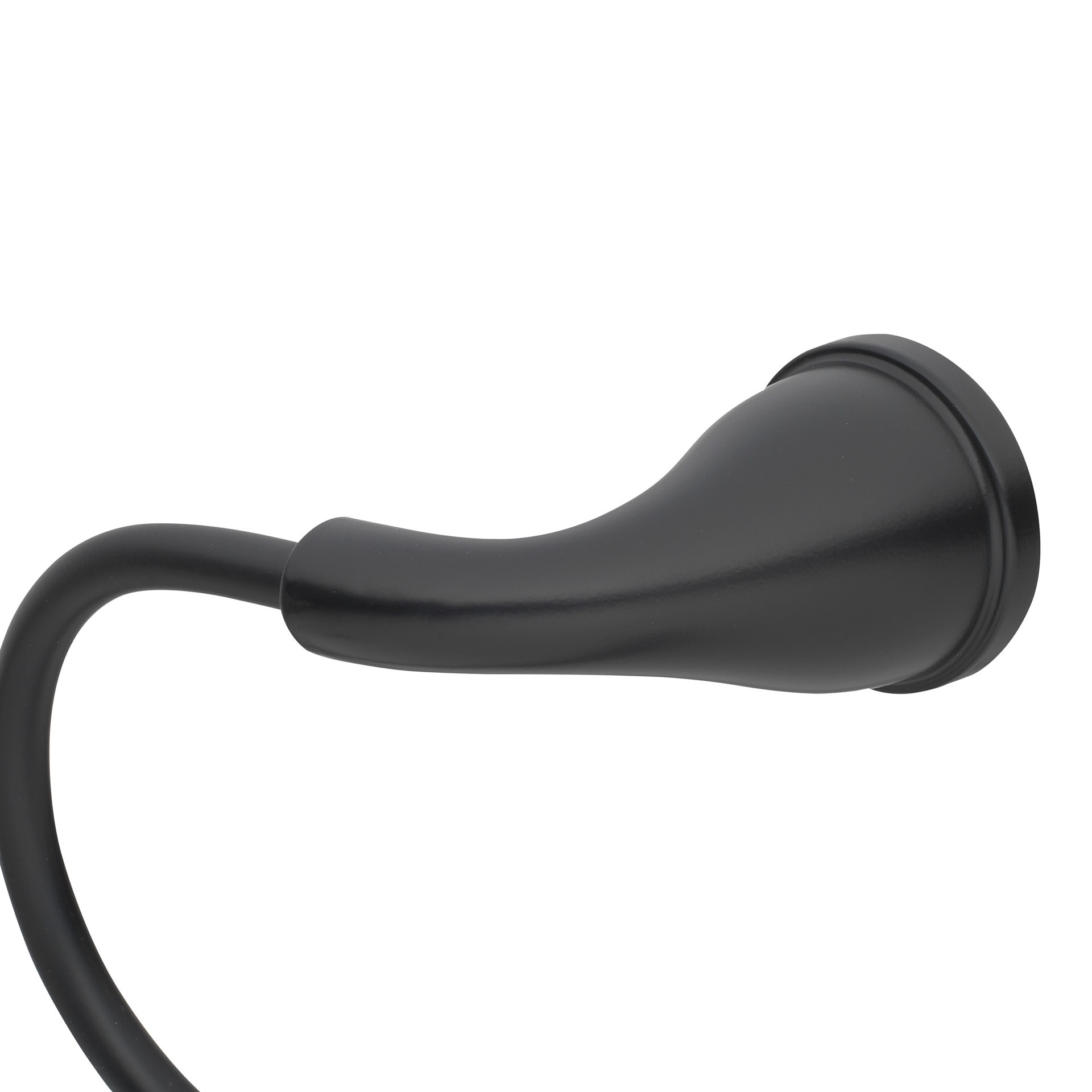 slide 3 of 6, Project Source Dover Matte Black Wall mount Single Towel Ring, 1 ct