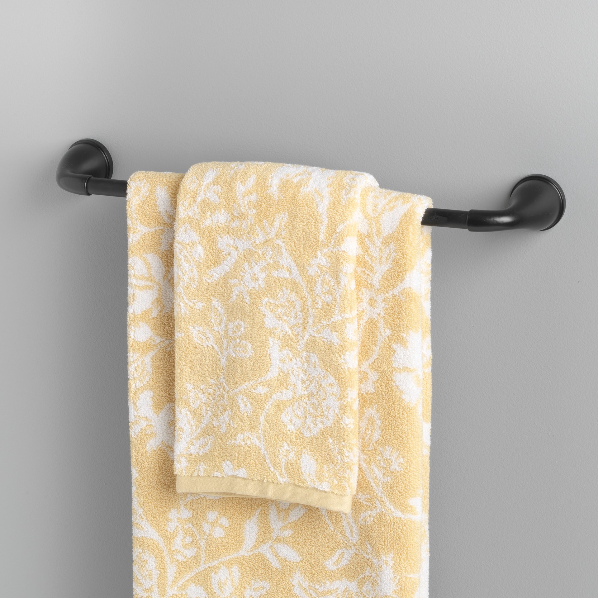 slide 5 of 6, Project Source Dover 24-in Matte Black Wall mount Single Towel Bar, 1 ct