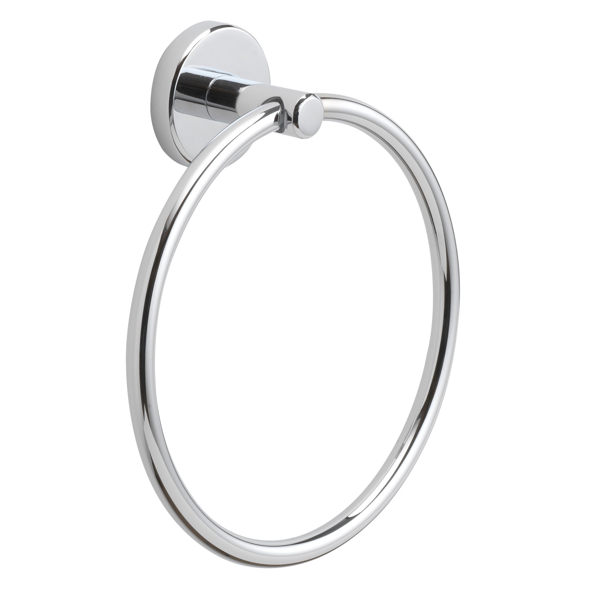 slide 3 of 6, allen + roth Harlow Polished Chrome Wall mount Single Towel Ring, 1 ct