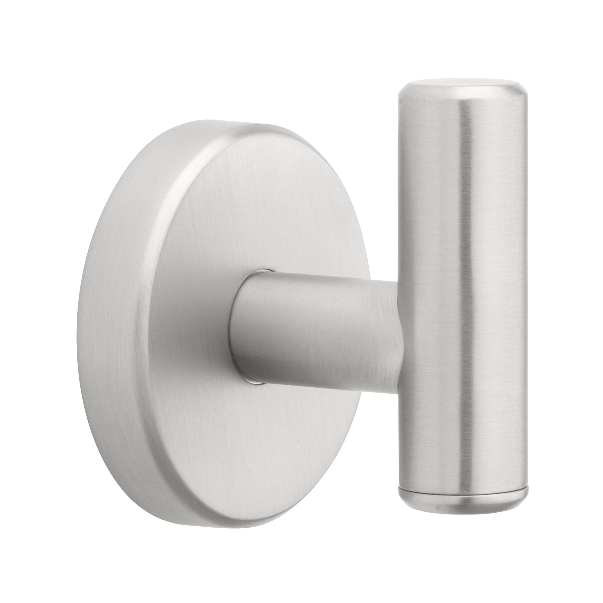 slide 3 of 6, allen + roth Harlow Brushed Nickel Single -Hook Wall mount Towel Hook, 1 ct