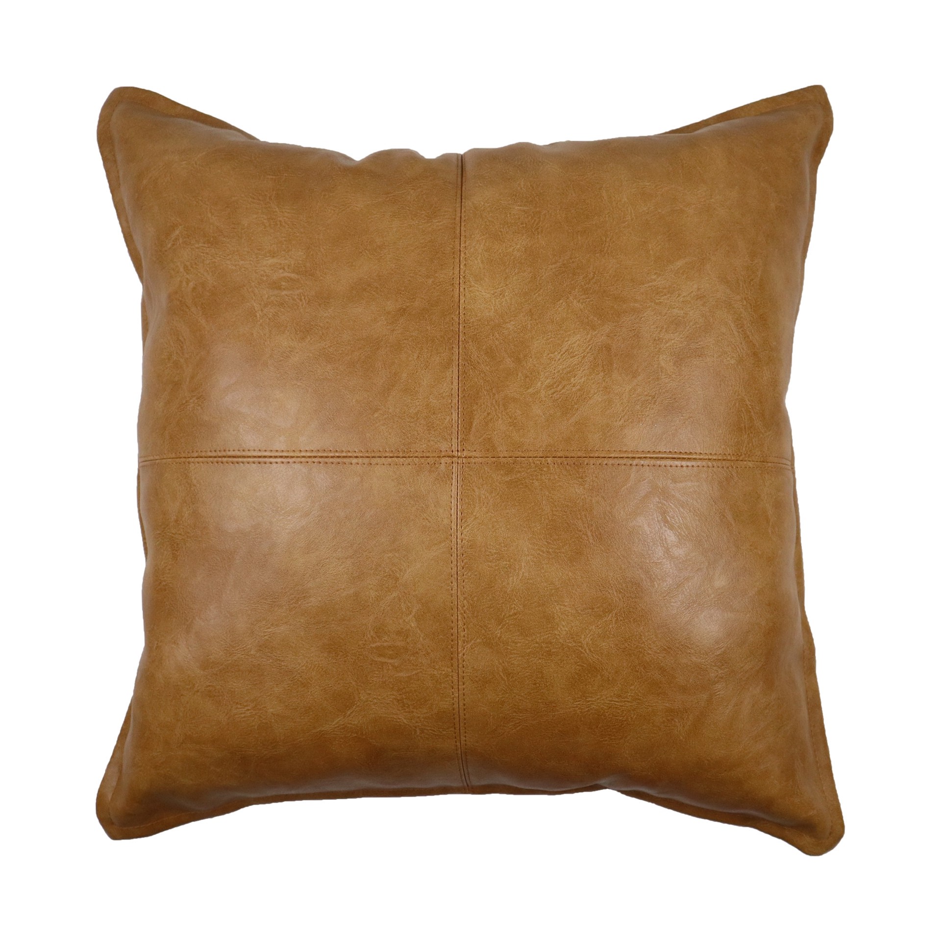 slide 1 of 6, allen + roth 18-in x 18-in Faux leather Square Indoor Decorative Pillow, 1 ct