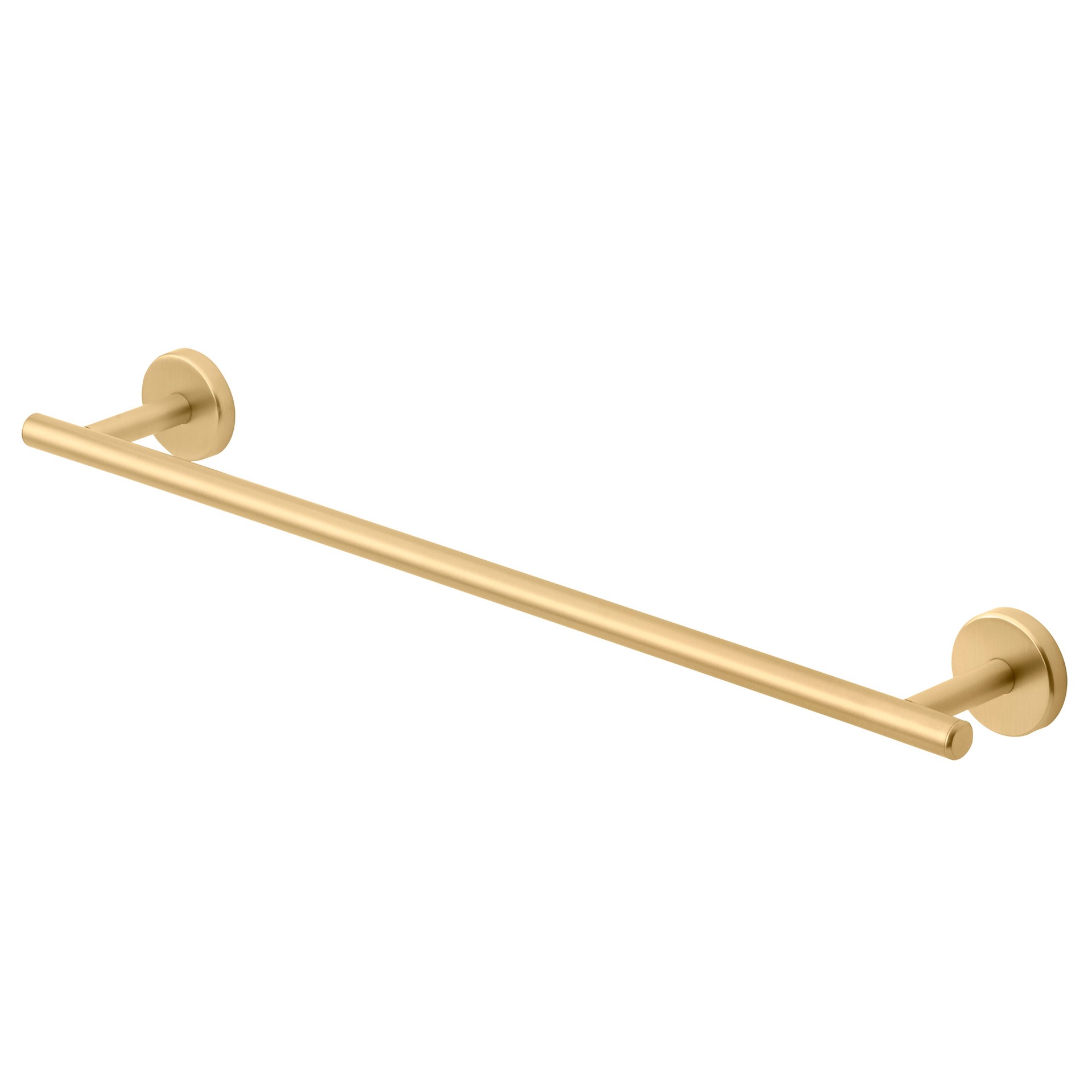 slide 1 of 6, allen + roth Harlow 18-in Gold Wall mount Single Towel Bar, 1 ct