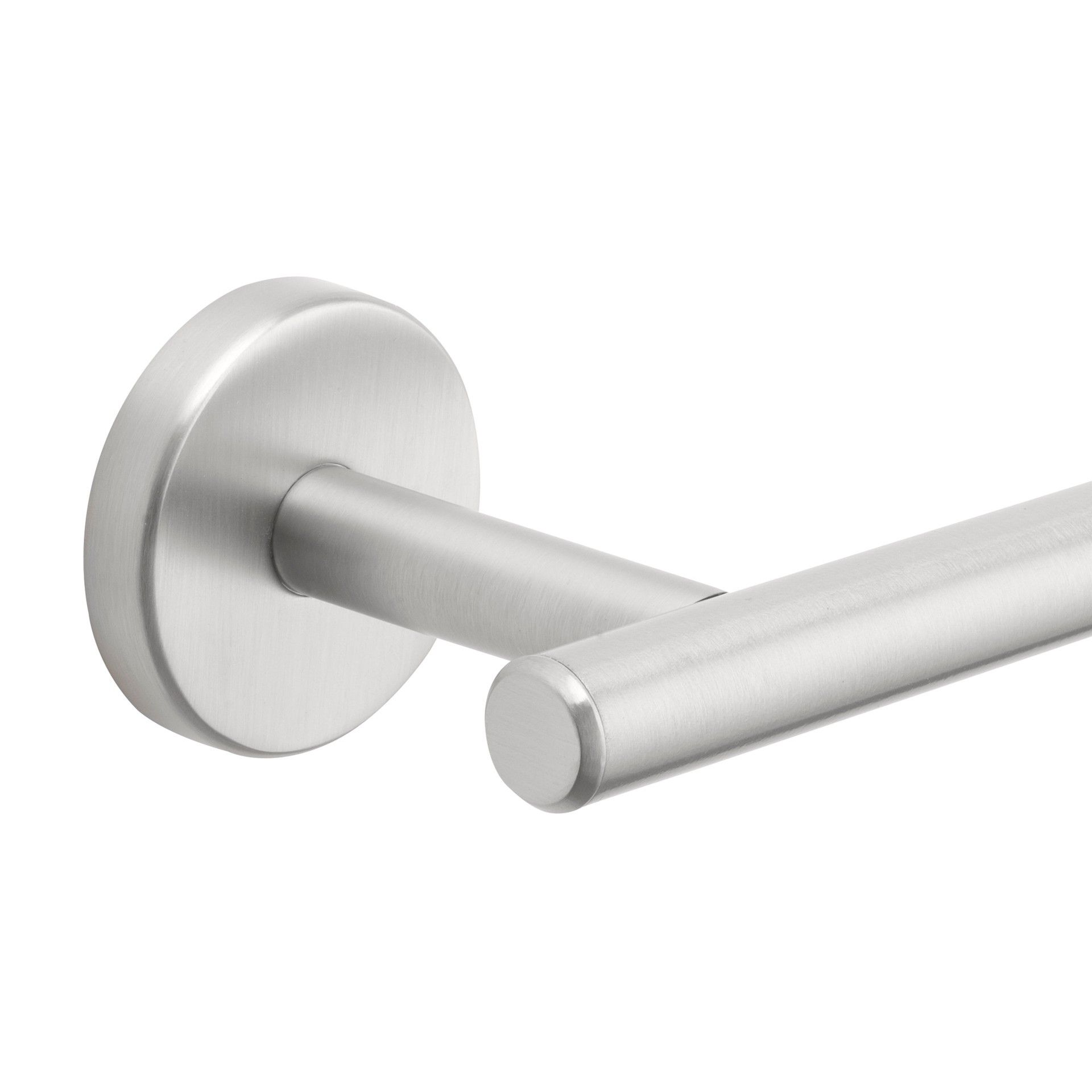 slide 4 of 6, allen + roth Harlow 24-in Brushed Nickel Wall mount Single Towel Bar, 1 ct