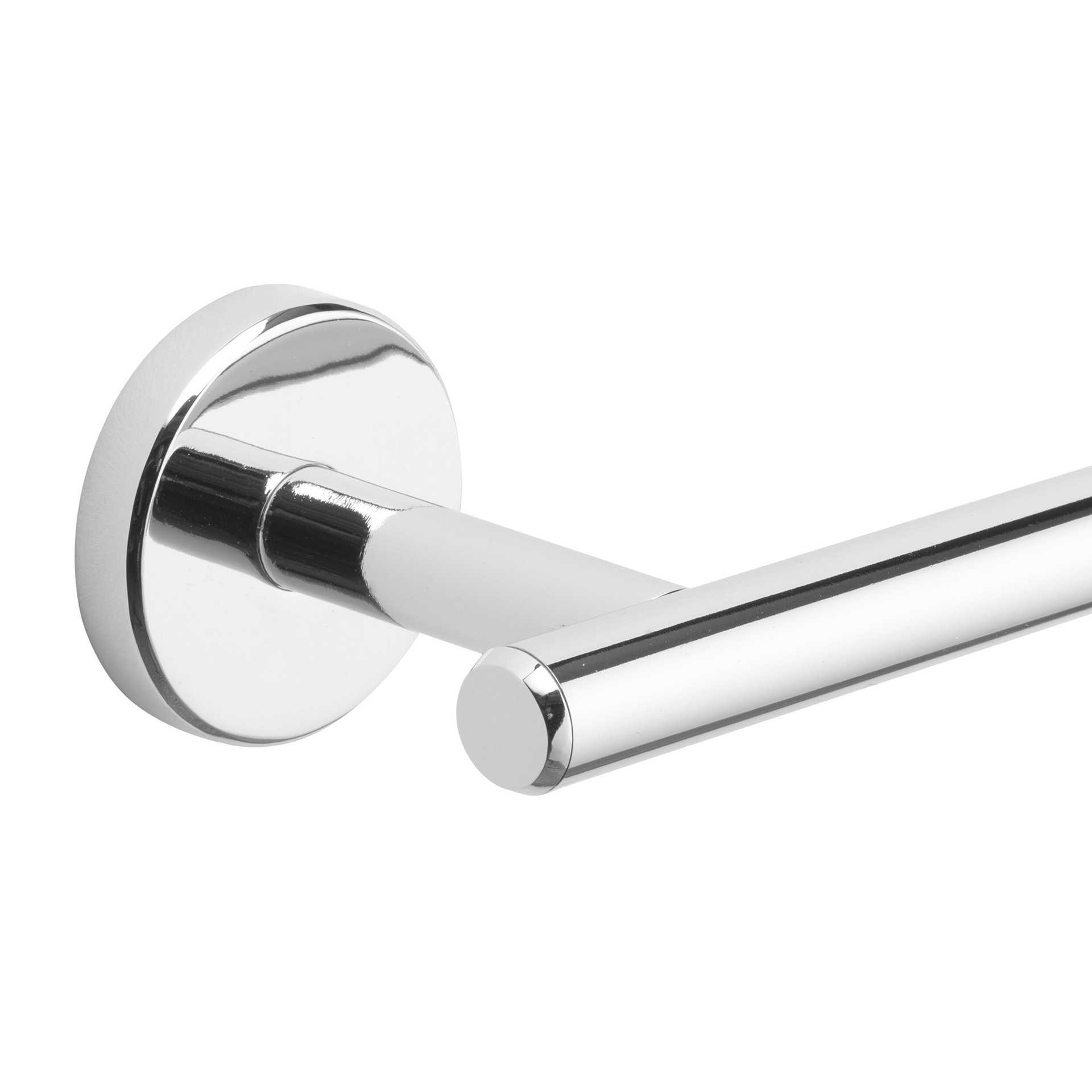 slide 4 of 6, allen + roth Harlow 24-in Polished Chrome Wall mount Single Towel Bar, 1 ct