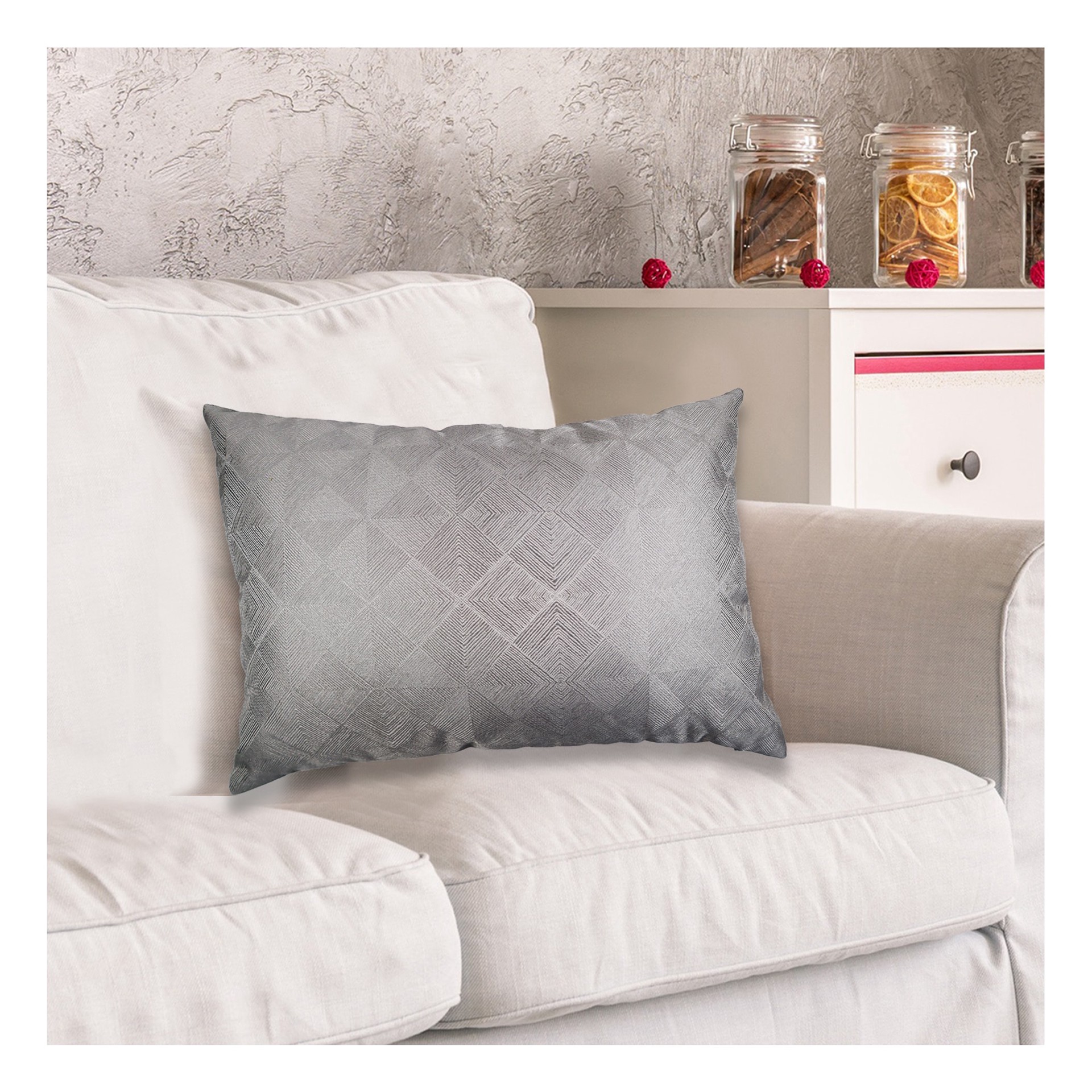 slide 2 of 6, Origin 21 14-in x 20-in Jacquard geo fabric Rectangular Indoor Decorative Pillow, 1 ct