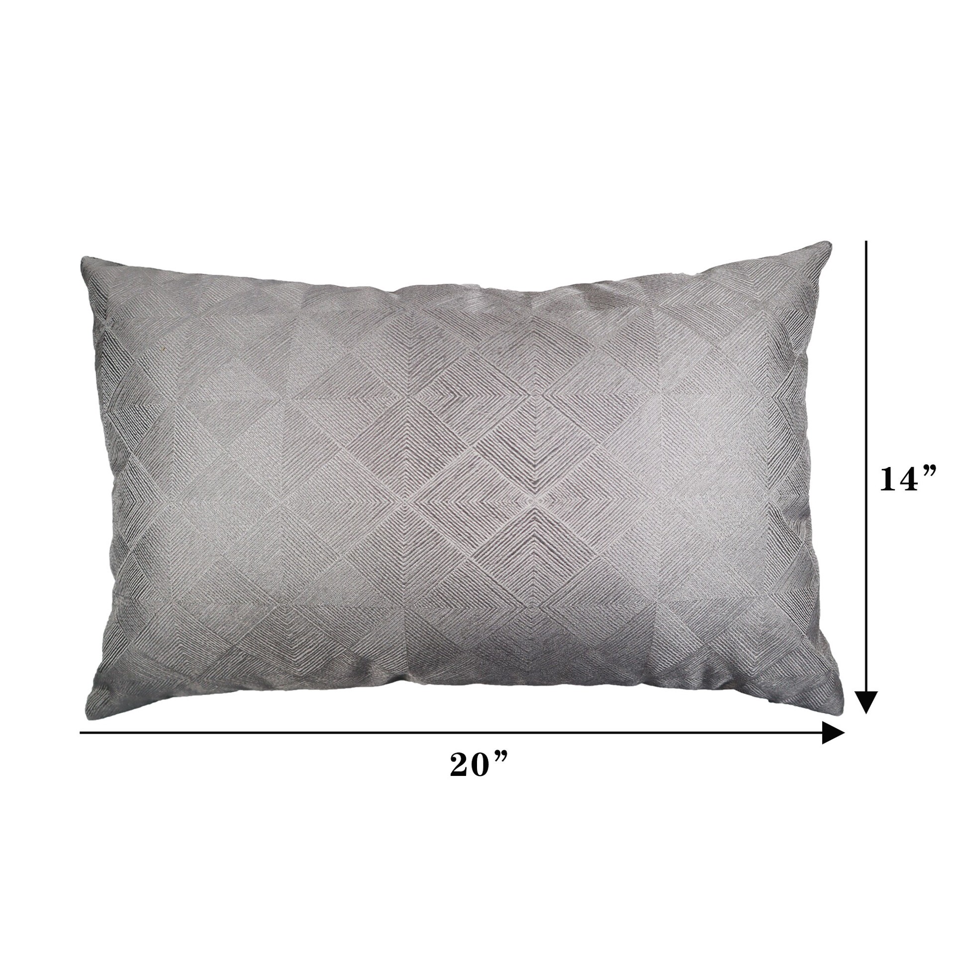 slide 6 of 6, Origin 21 14-in x 20-in Jacquard geo fabric Rectangular Indoor Decorative Pillow, 1 ct