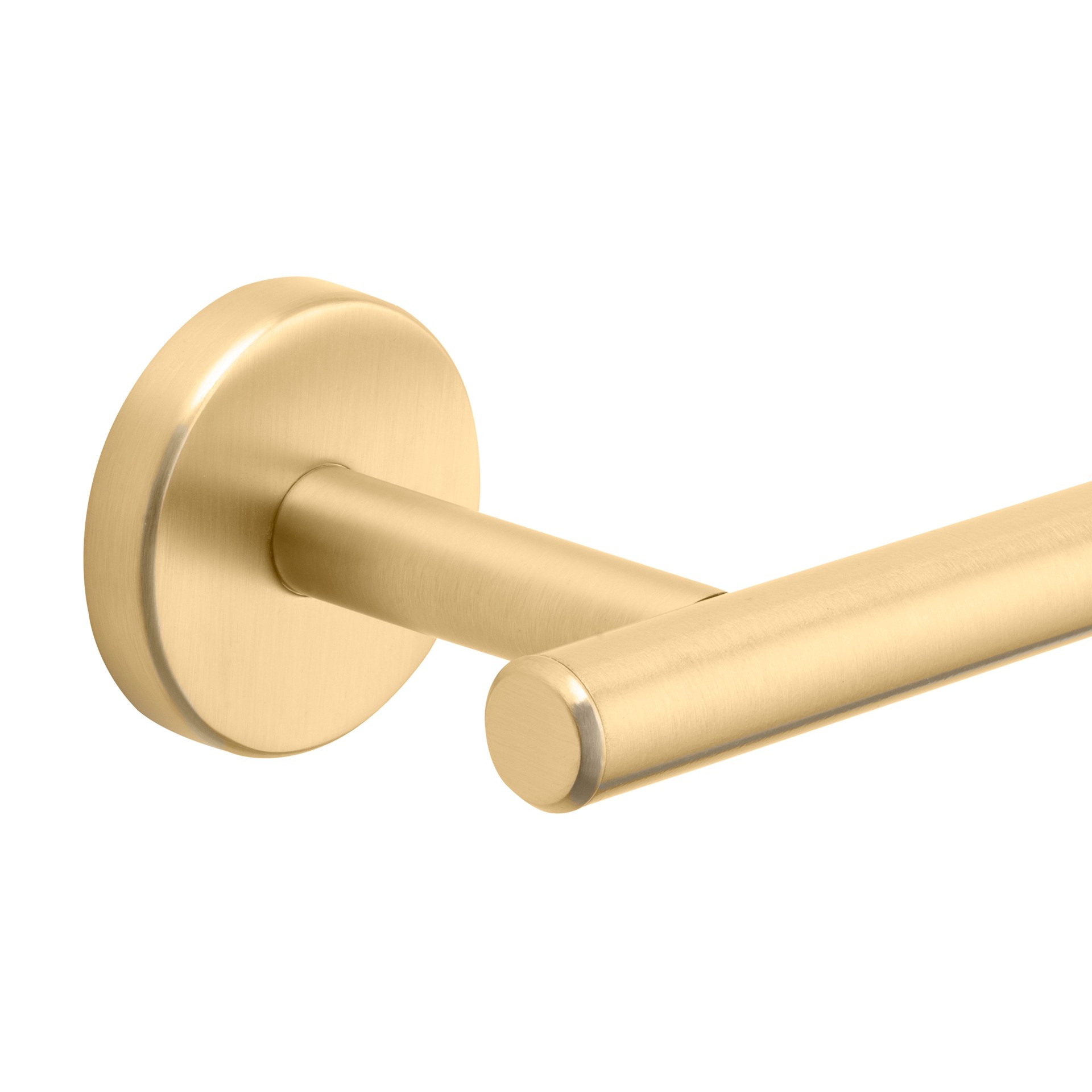 slide 4 of 6, allen + roth Harlow Gold Wall mount Single post Toilet Paper Holder 1 -Rolls, 1 ct