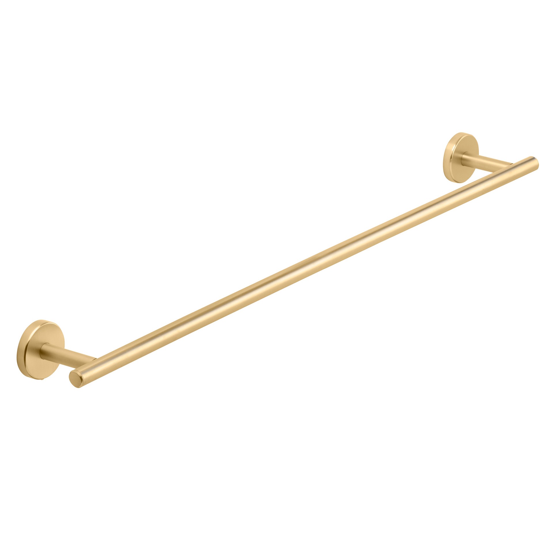 slide 5 of 6, allen + roth Harlow 24-in Gold Wall mount Single Towel Bar, 1 ct