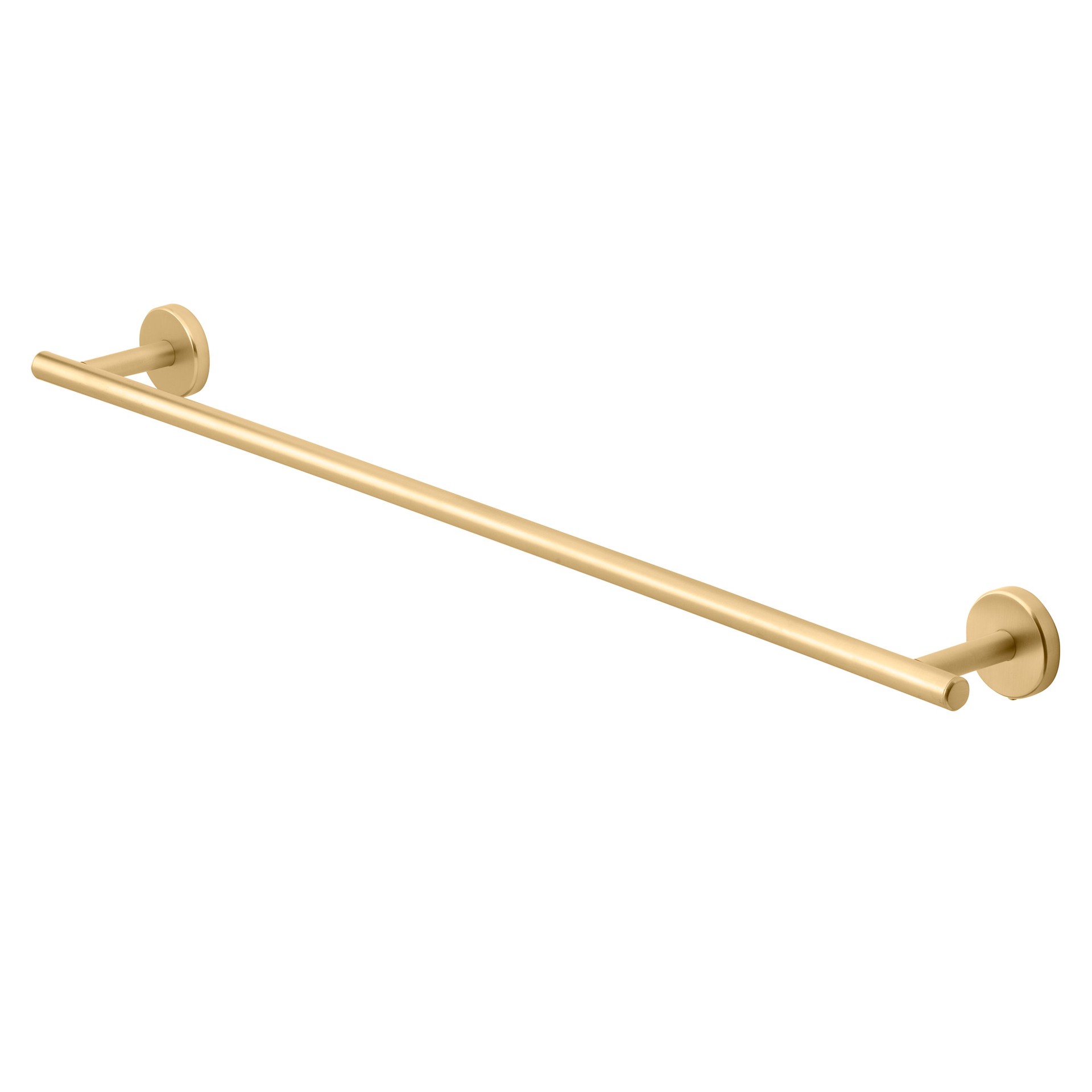slide 1 of 6, allen + roth Harlow 24-in Gold Wall mount Single Towel Bar, 1 ct