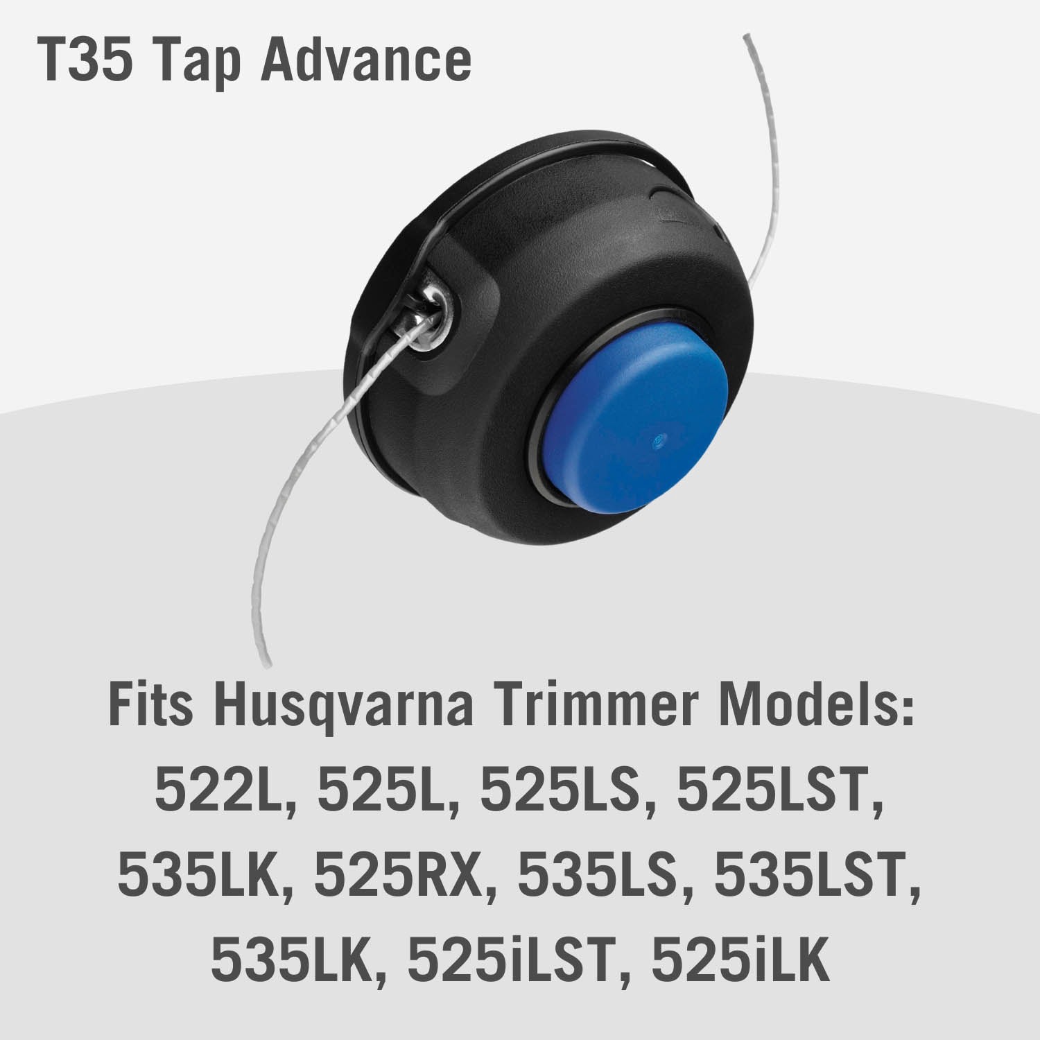 slide 3 of 6, Husqvarna Universal Fit 0.095-in Plastic Line String Trimmer Replacement Head, 1 ct