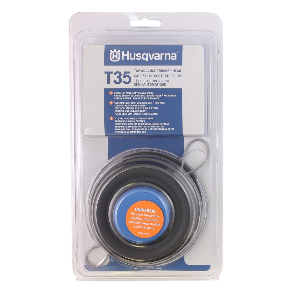slide 1 of 6, Husqvarna Universal Fit 0.095-in Plastic Line String Trimmer Replacement Head, 1 ct