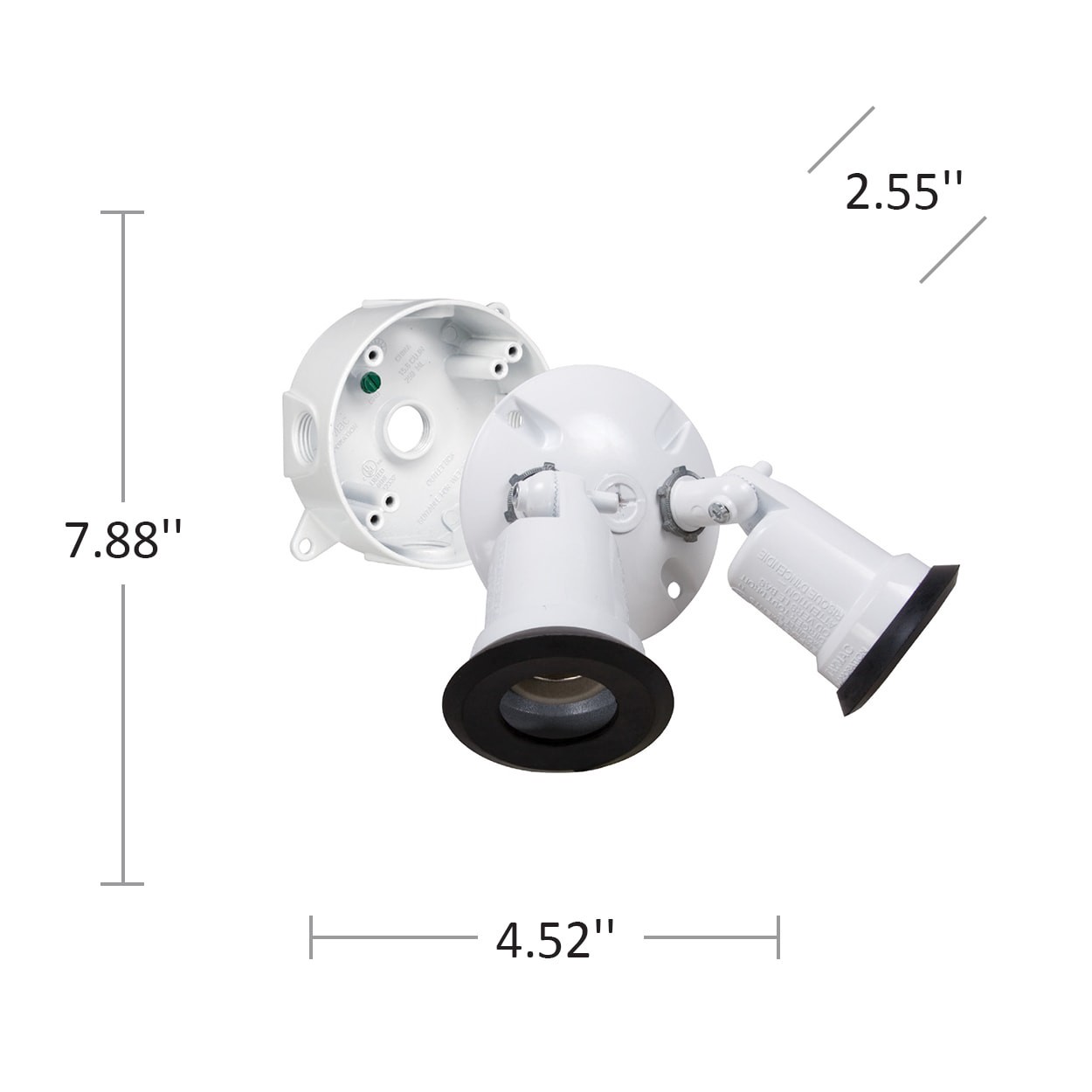 slide 2 of 6, Hubbell 300 -Watt EQ LED White 2 -Head Switch-Controlled Flood Light with Adjustable, 1 ct