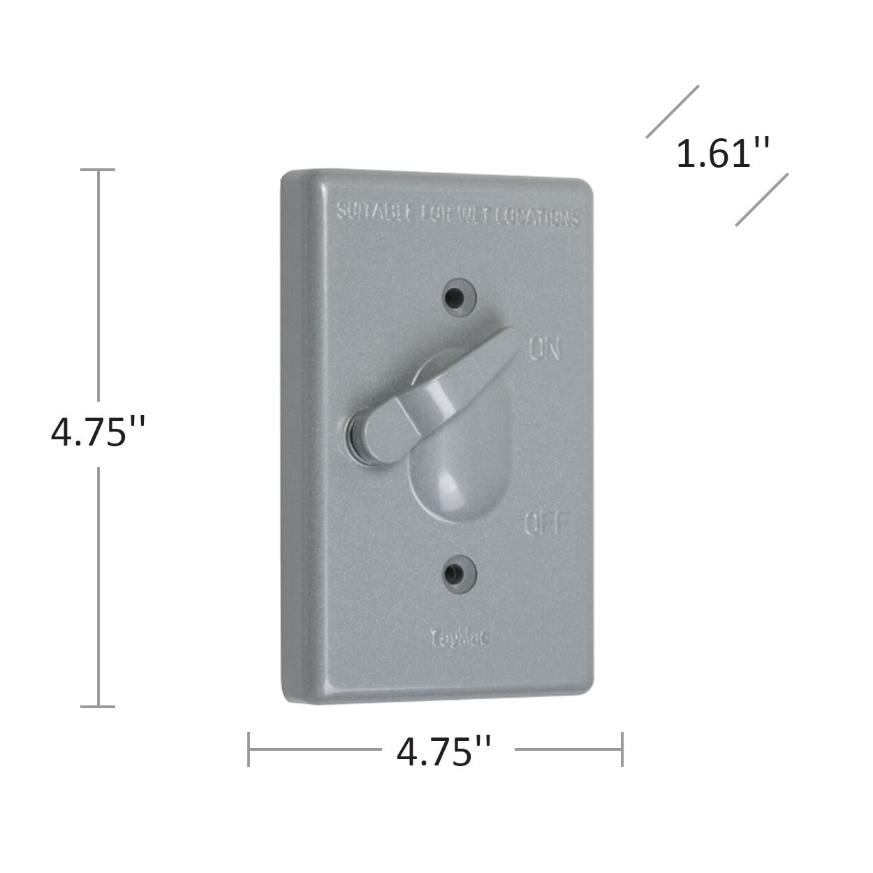 slide 2 of 6, Hubbell 1 -Gang Rectangle Gray Metal Weatherproof Electrical Box Cover, 1 ct