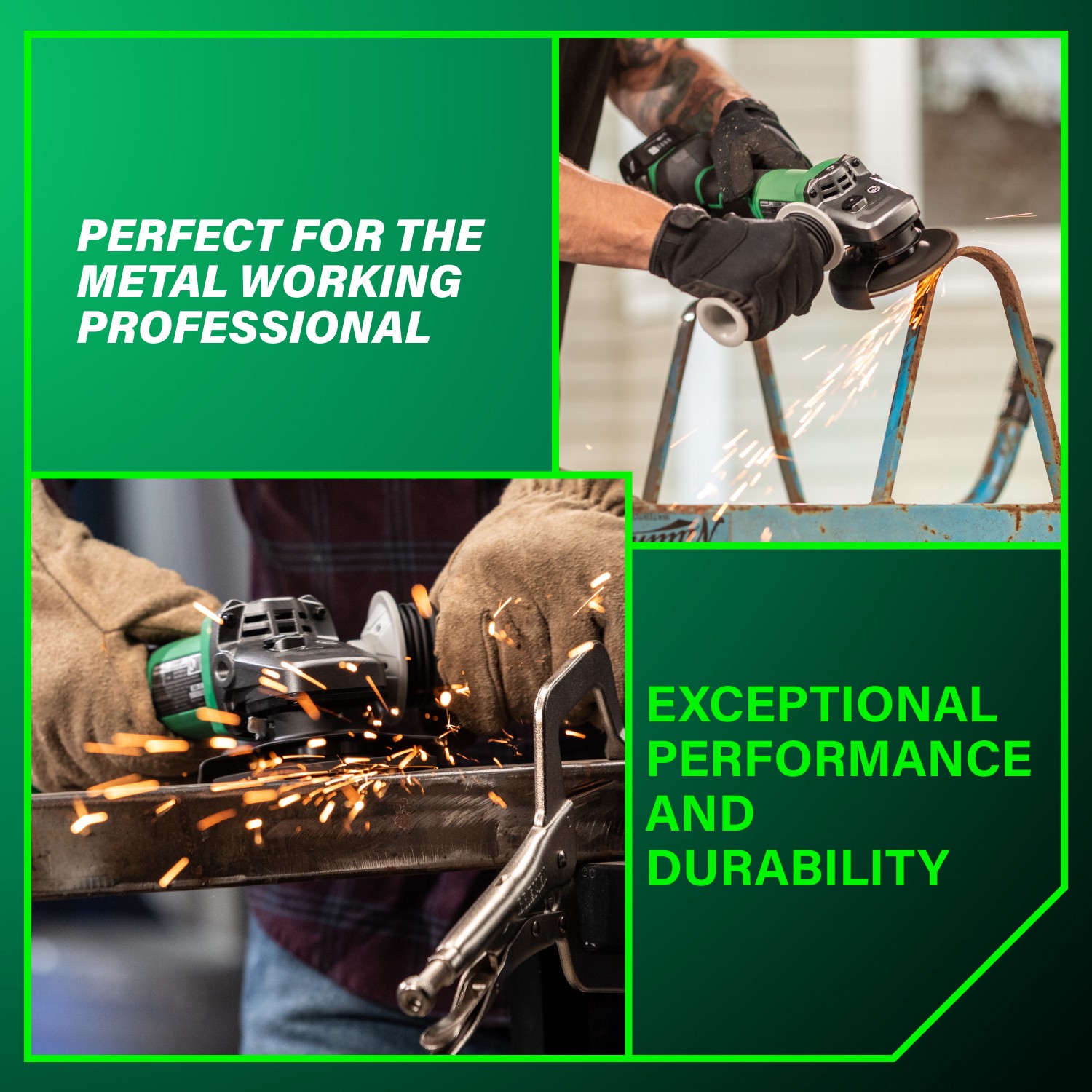 slide 4 of 6, Metabo HPT MultiVolt 4.5-in 18-volt Paddle Switch Brushless Cordless Angle grinder, 1 ct