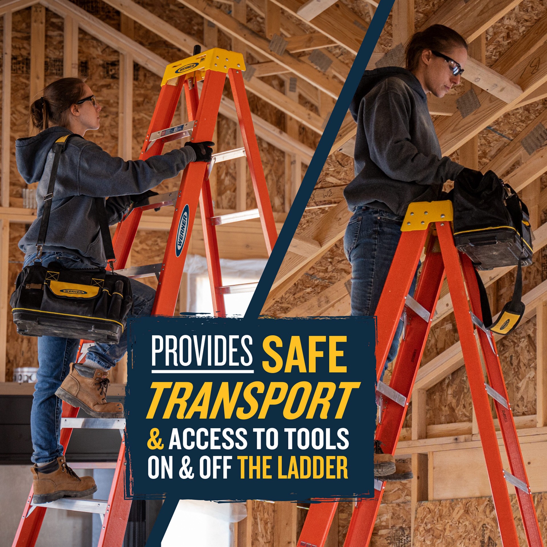 slide 4 of 6, Werner Lock-In Nylon Tool bag For Step ladders, 1 ct