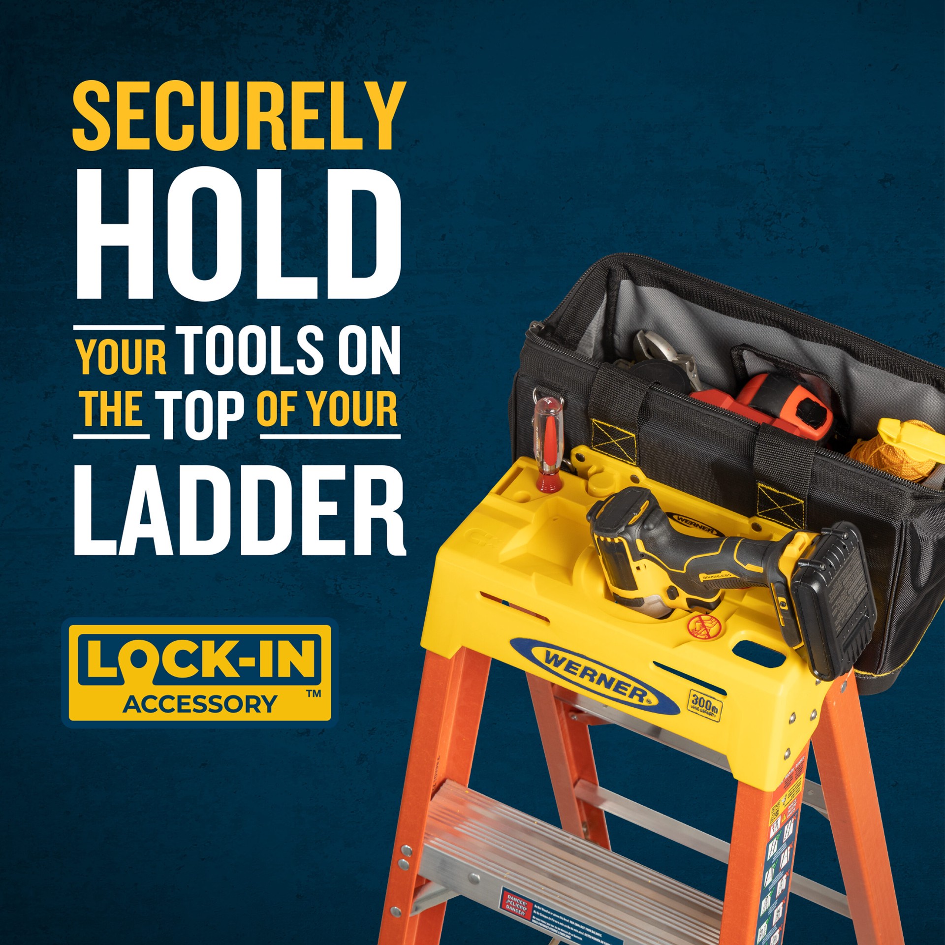 slide 5 of 6, Werner Lock-In Nylon Tool bag For Step ladders, 1 ct