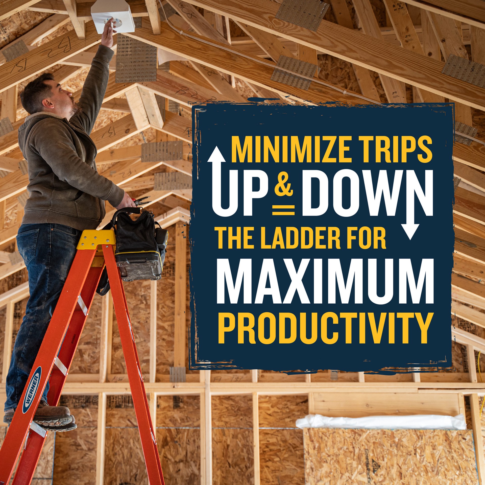 slide 6 of 6, Werner Lock-In Nylon Tool bag For Step ladders, 1 ct