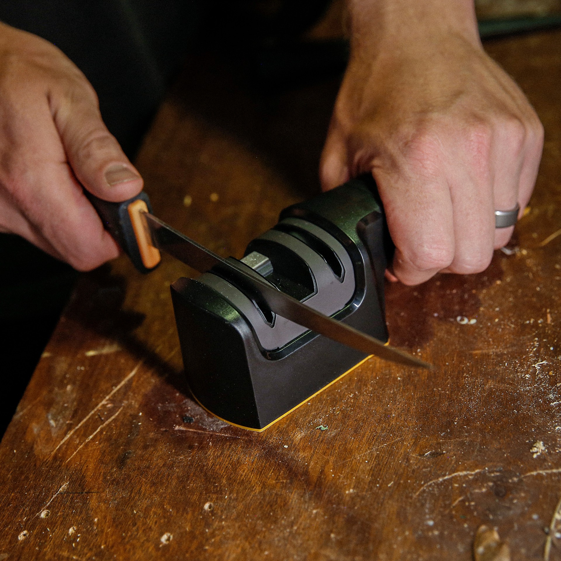 slide 2 of 6, Work Sharp Kitchen Knife Sharpener- Diamond and Ceramic Wheels- Pull Through Design- Includes Diamond Plate and User's Guide, 1 ct