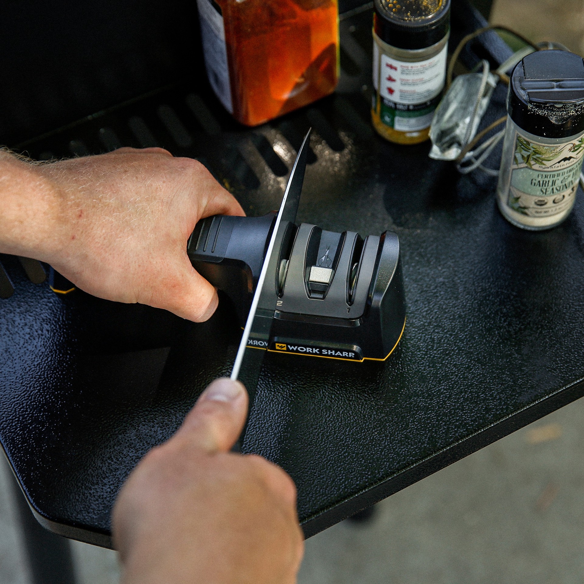 slide 3 of 6, Work Sharp Kitchen Knife Sharpener- Diamond and Ceramic Wheels- Pull Through Design- Includes Diamond Plate and User's Guide, 1 ct