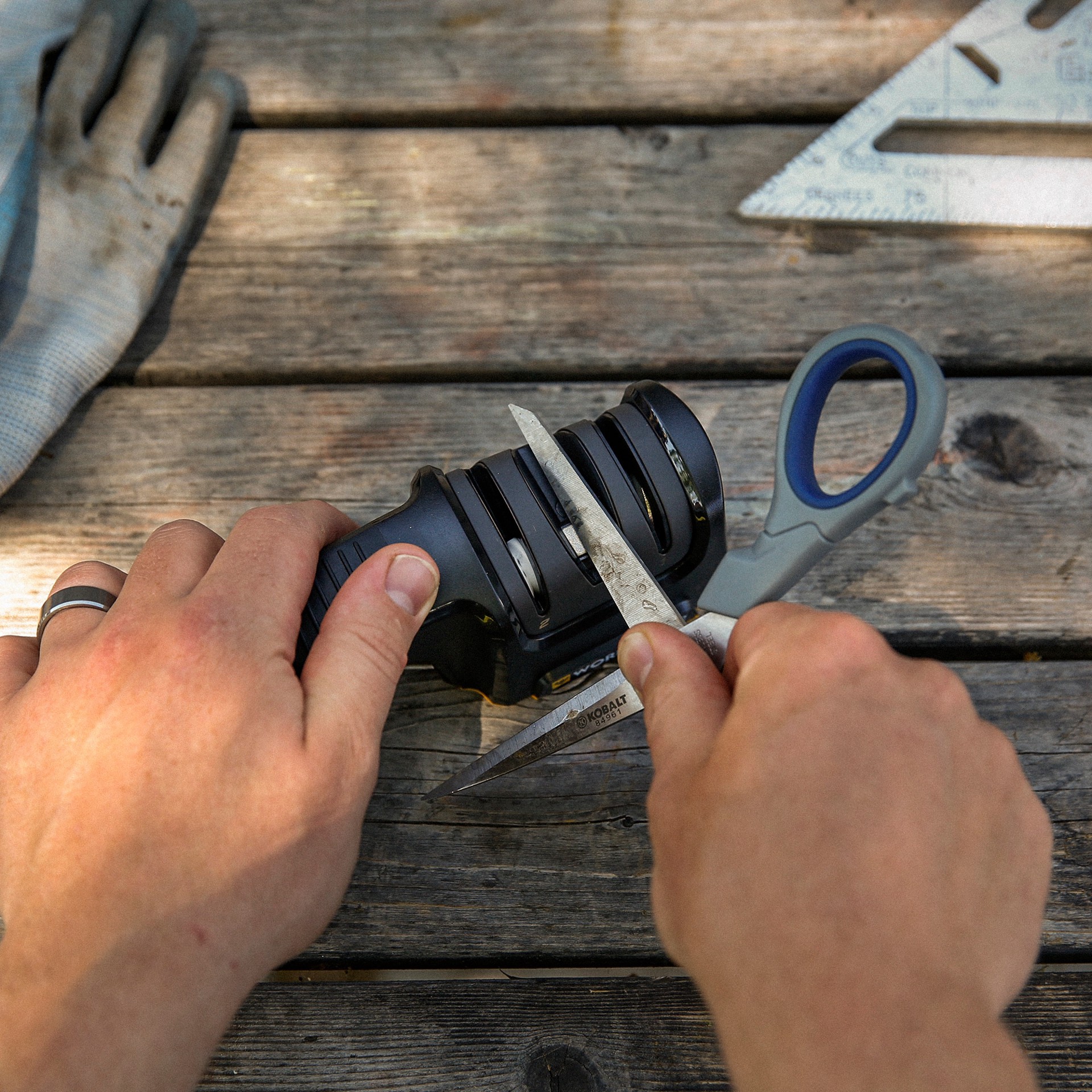 slide 5 of 6, Work Sharp Kitchen Knife Sharpener- Diamond and Ceramic Wheels- Pull Through Design- Includes Diamond Plate and User's Guide, 1 ct