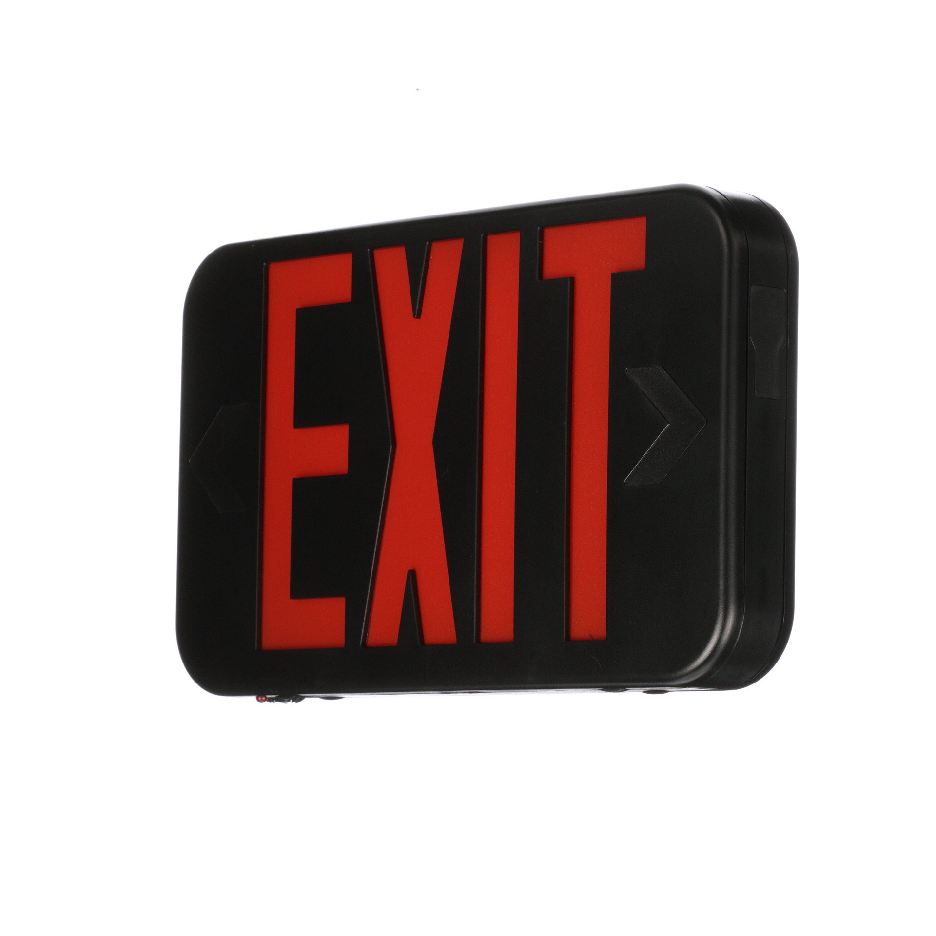 slide 6 of 6, Lithonia Lighting EXRG Series 0.3 -Watt 120/277 -Volt LED Black Hardwired Exit light with Red/Green Lights, 1 ct