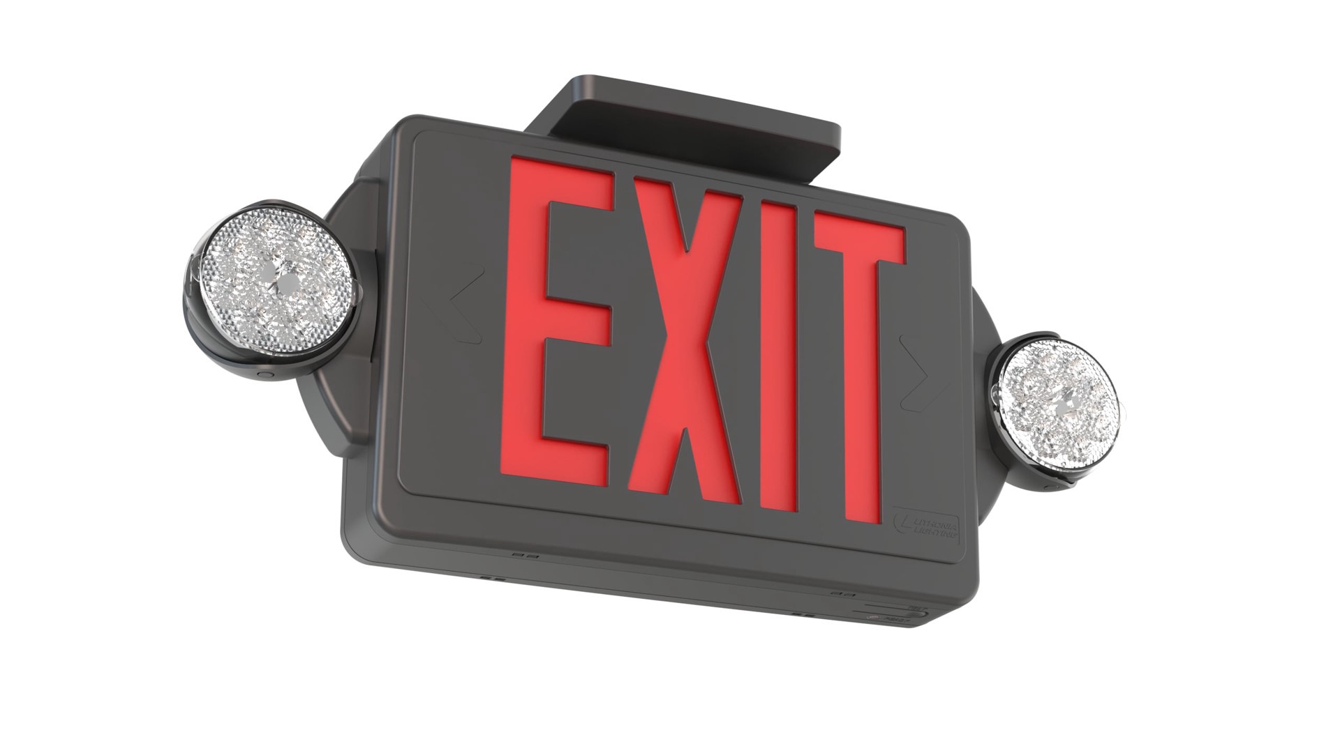 slide 5 of 6, Lithonia Lighting LHQM 5 -Watt 120/277 -Volt LED Black Hardwired Exit Light with Red Lights, 1 ct