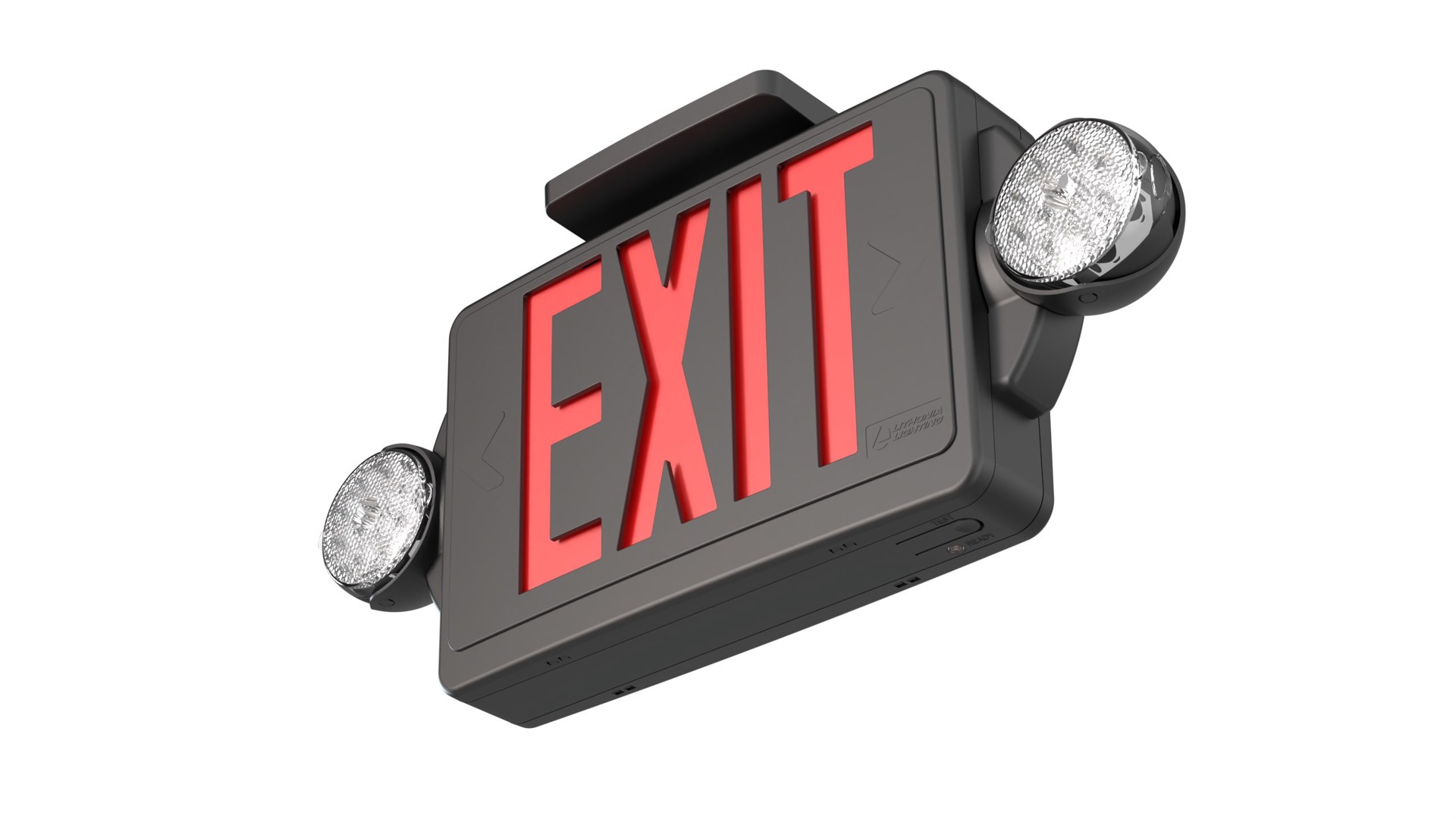 slide 6 of 6, Lithonia Lighting LHQM 5 -Watt 120/277 -Volt LED Black Hardwired Exit Light with Red Lights, 1 ct