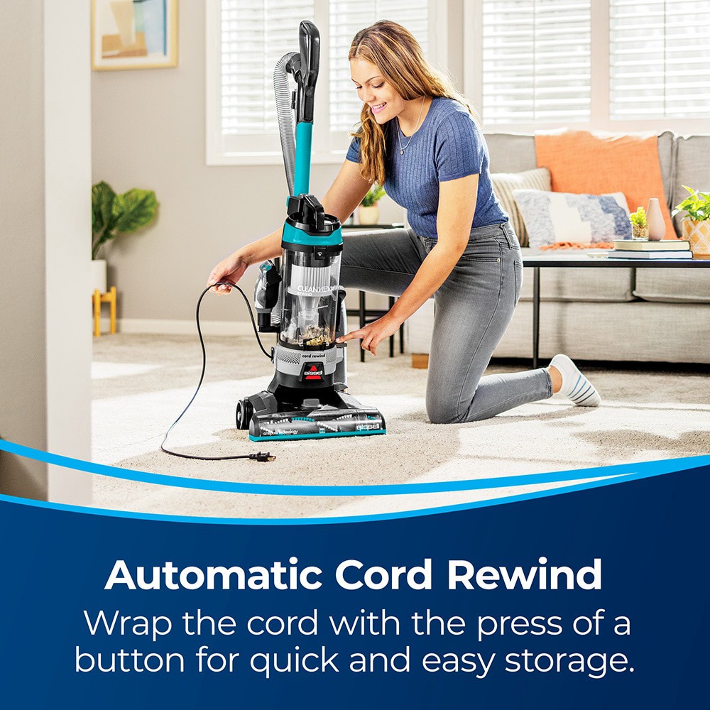 slide 3 of 6, BISSELL CleanView Rewind Bagless Pet Upright Vacuum Cleaner, 1 ct